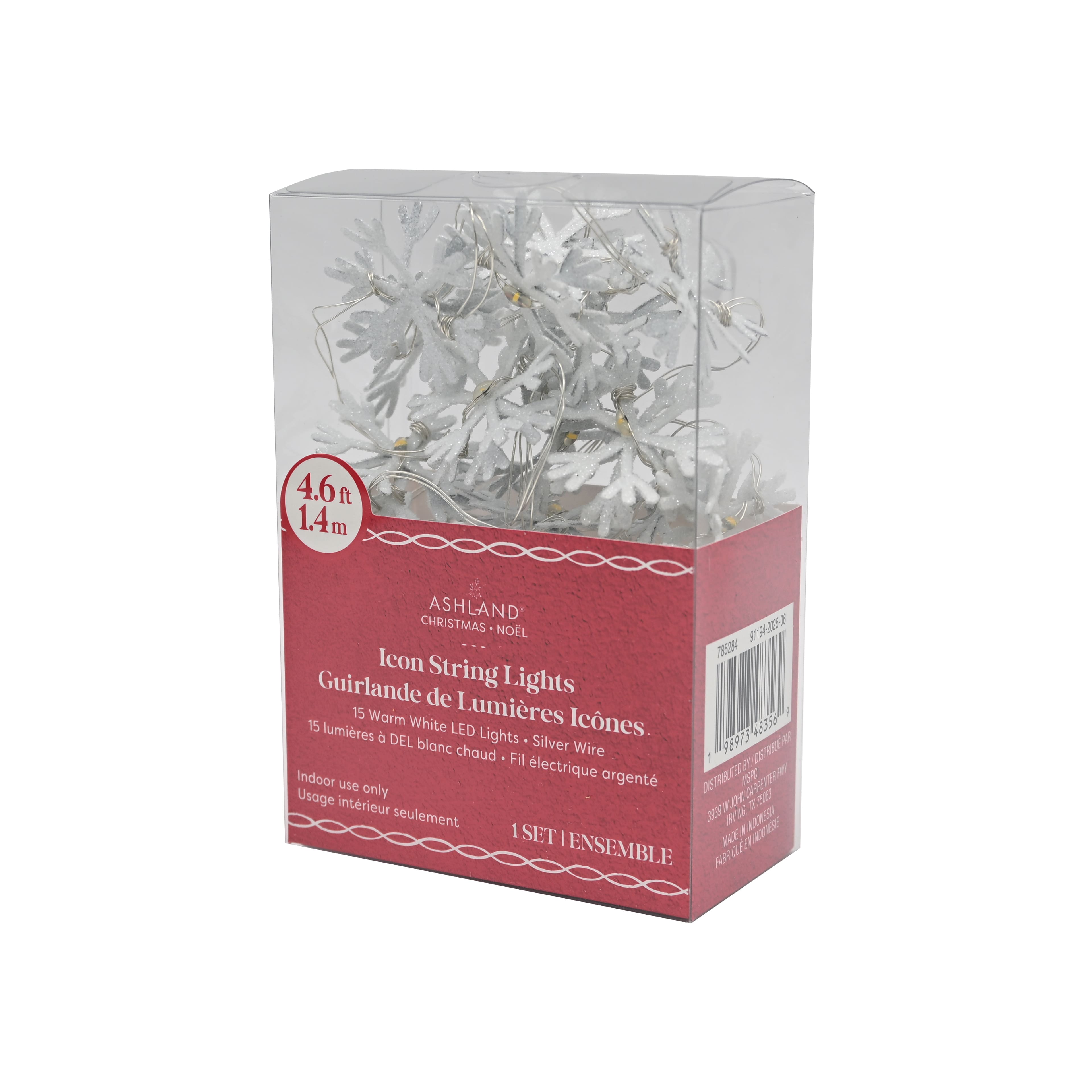 15ct. Warm White LED Metal Snowflake Icon String Lights by Ashland&#xAE;