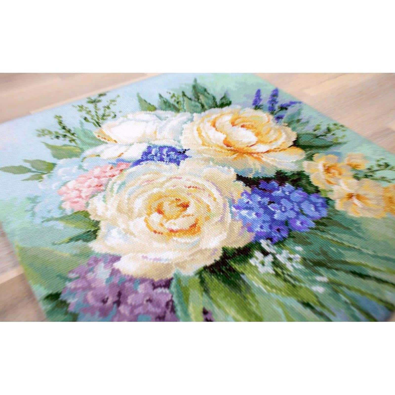 Luca-s Floral Bouquet Counted Cross Stitch Kit