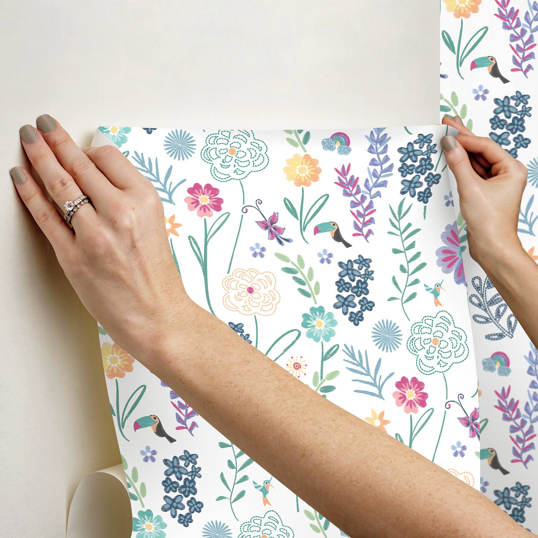 RoomMates Disney&#xAE; Encanto Embroidery Floral Peel &#x26; Stick Wallpaper
