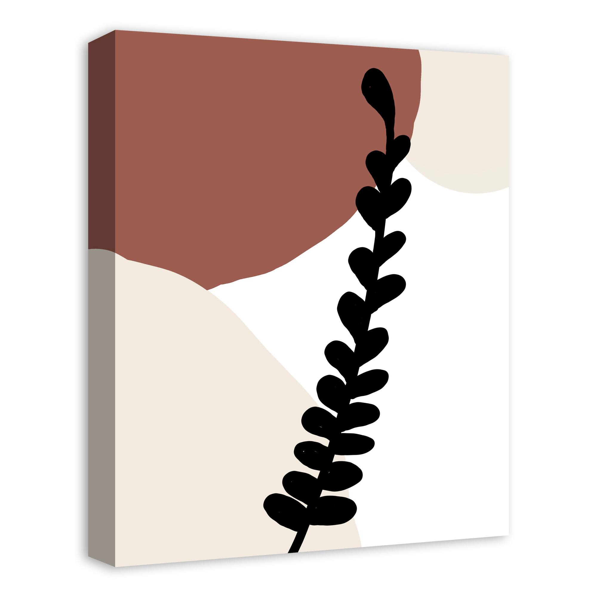 Solid Floral Abstract 16" x 20" Canvas Wall Art