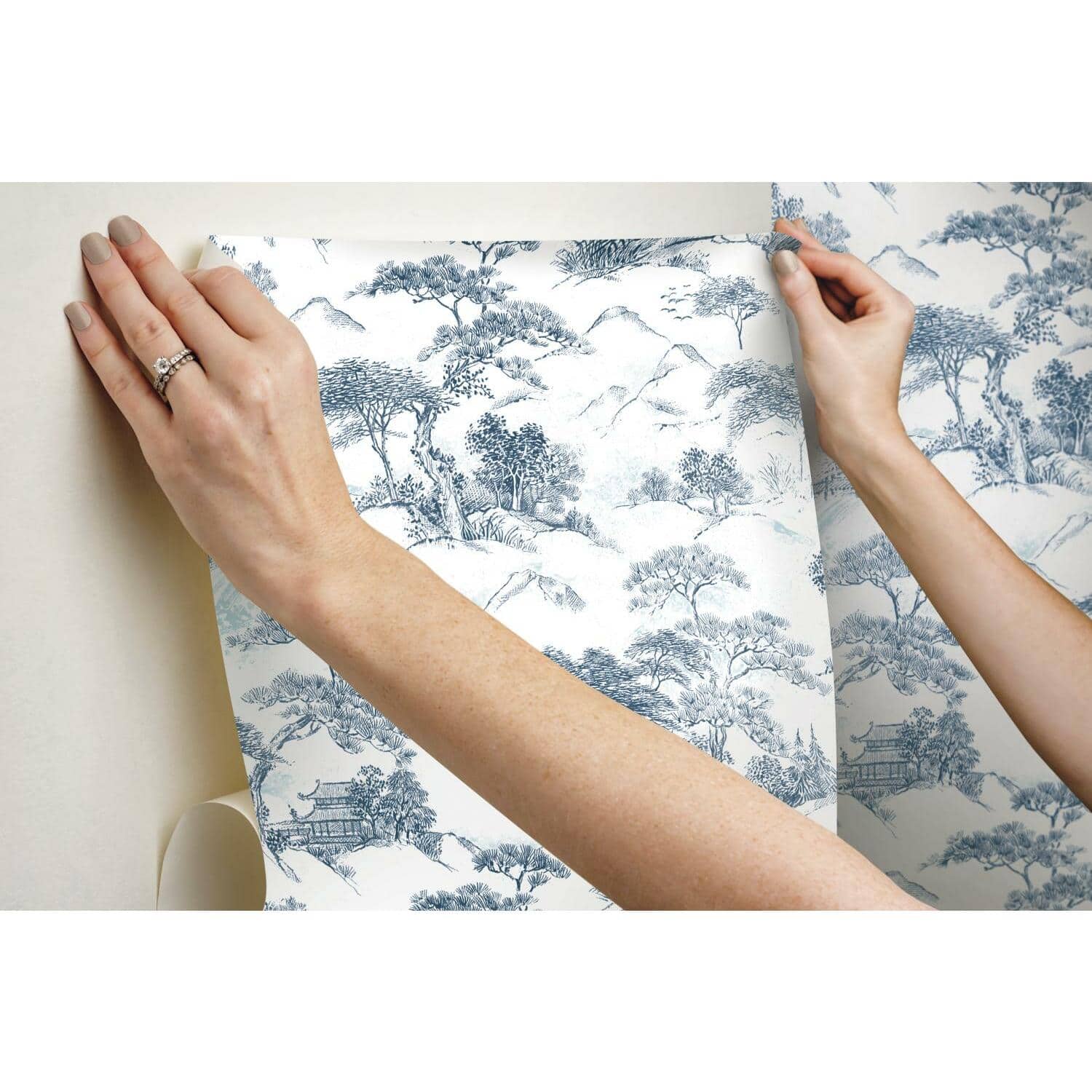 RoomMates Oriental Toile Peel & Stick Wallpaper