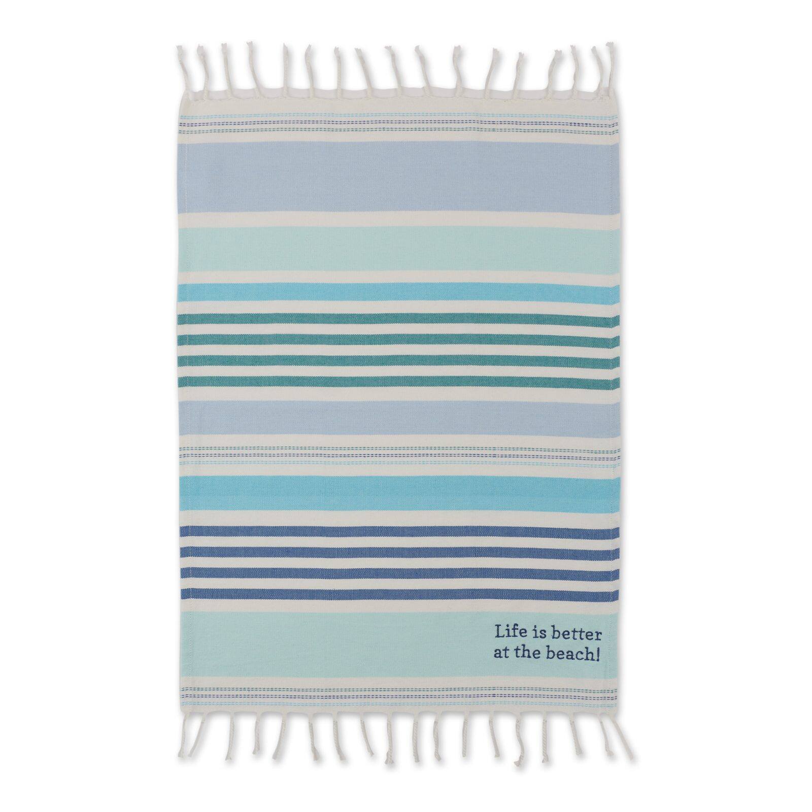 DII® Beach House Vibes Embellished Dishtowel Set