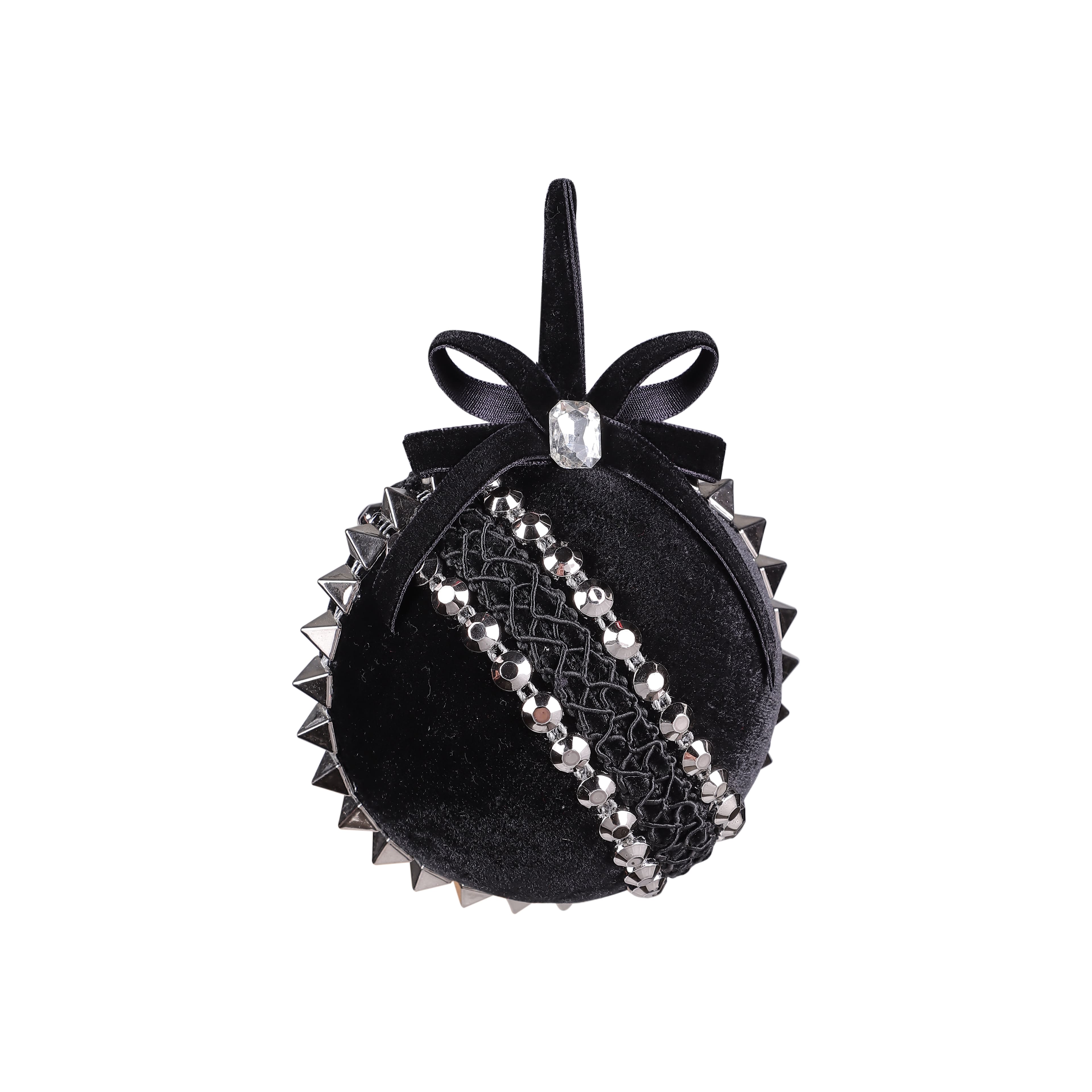 4.25" Spikes with Bow Fabric Ornament by Ashland®