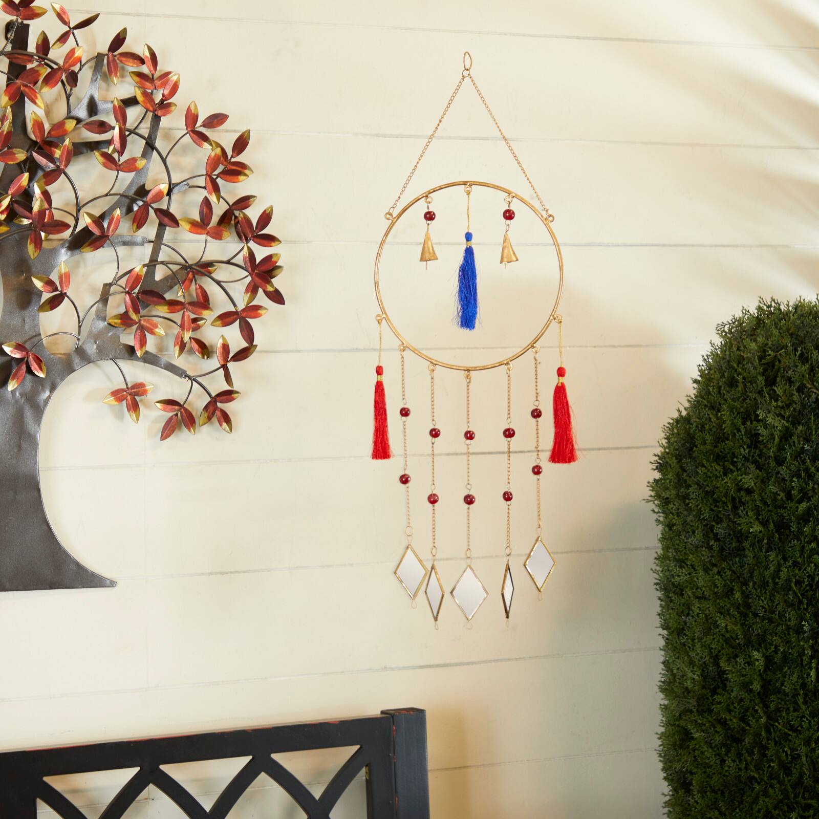 Multi Metal Contemporary Windchime, 31" x 12" x 2"