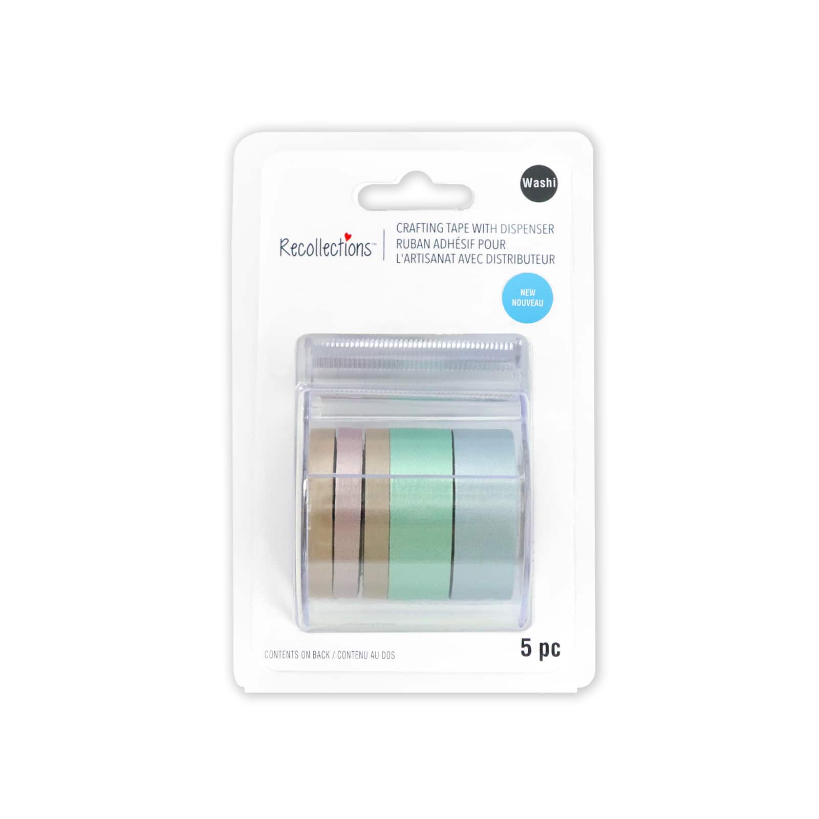 Metallic Morandi Colors Crafting Washi Tape &#x26; Dispenser Set by Recollections&#x2122;
