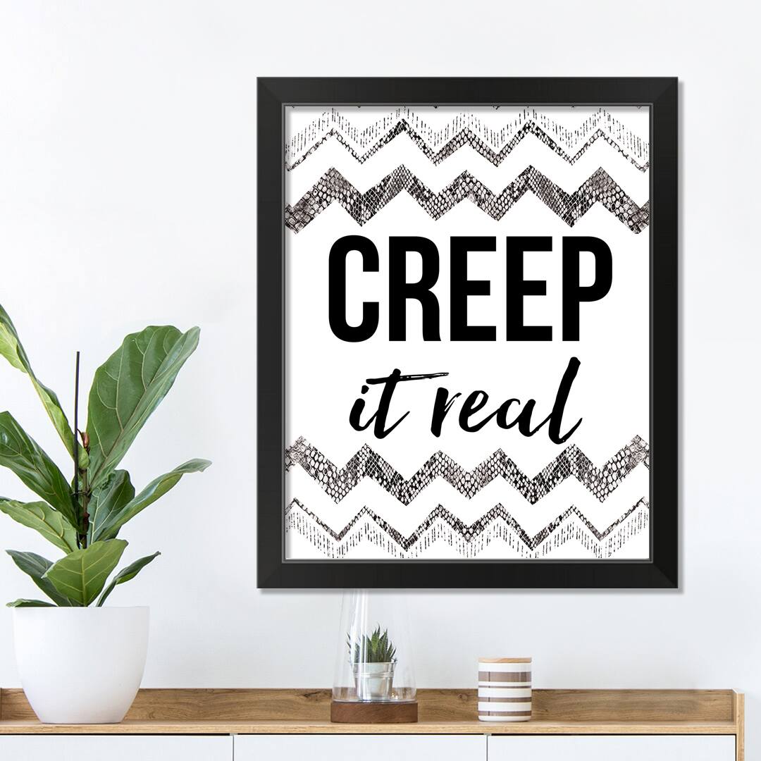 Creep It Real Black Framed Print Wall Art