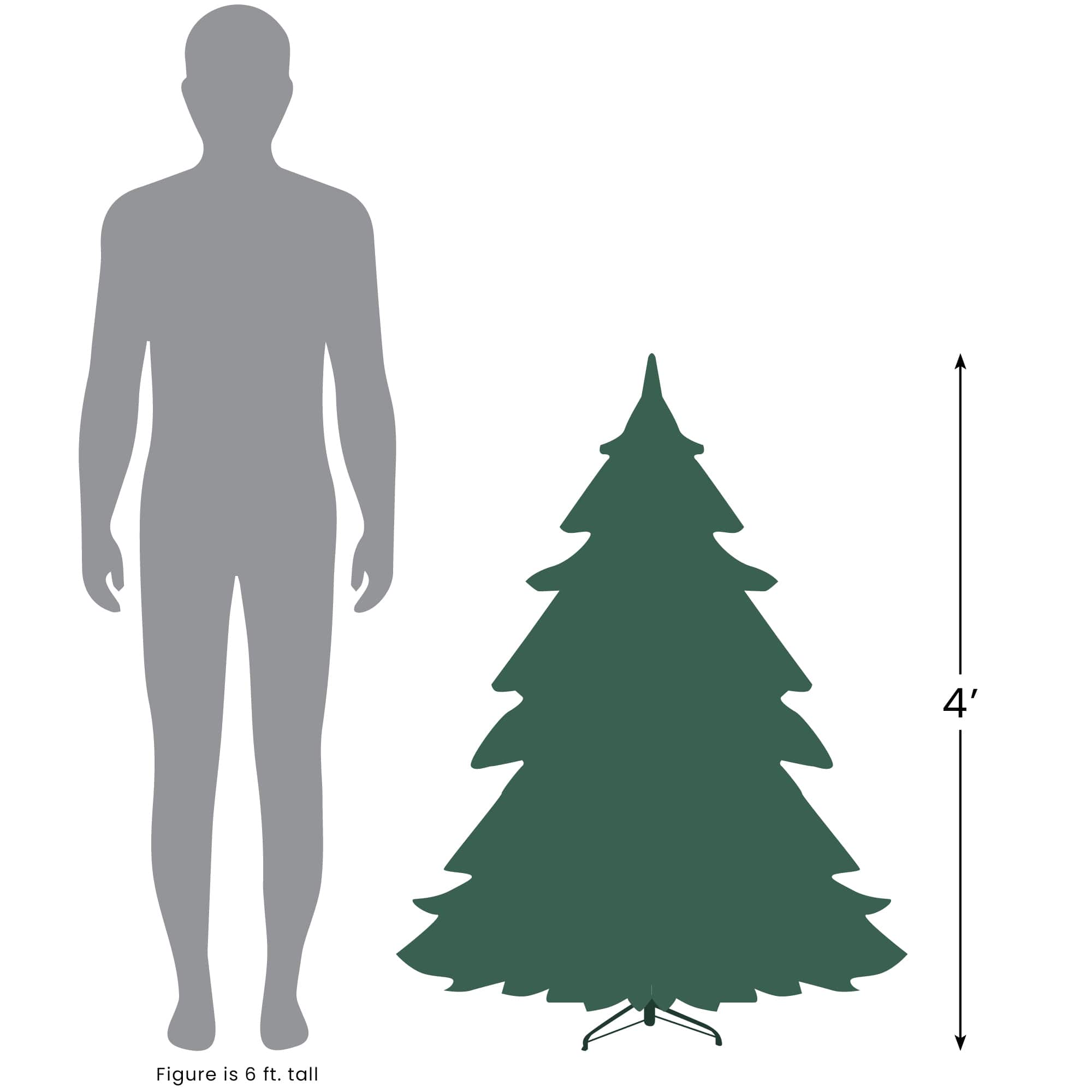 4ft. Unlit Country Mixed Pine Artificial Christmas Wall or Door Tree