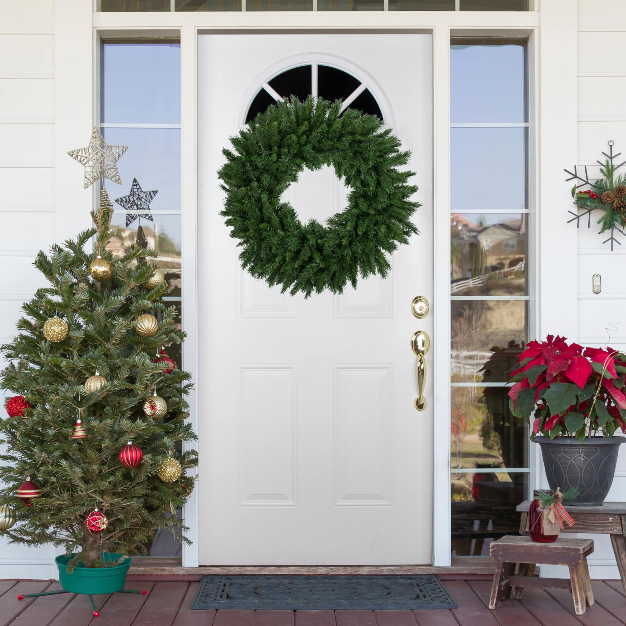 36&#x22; Lush Mixed Pine Artificial Christmas Wreath