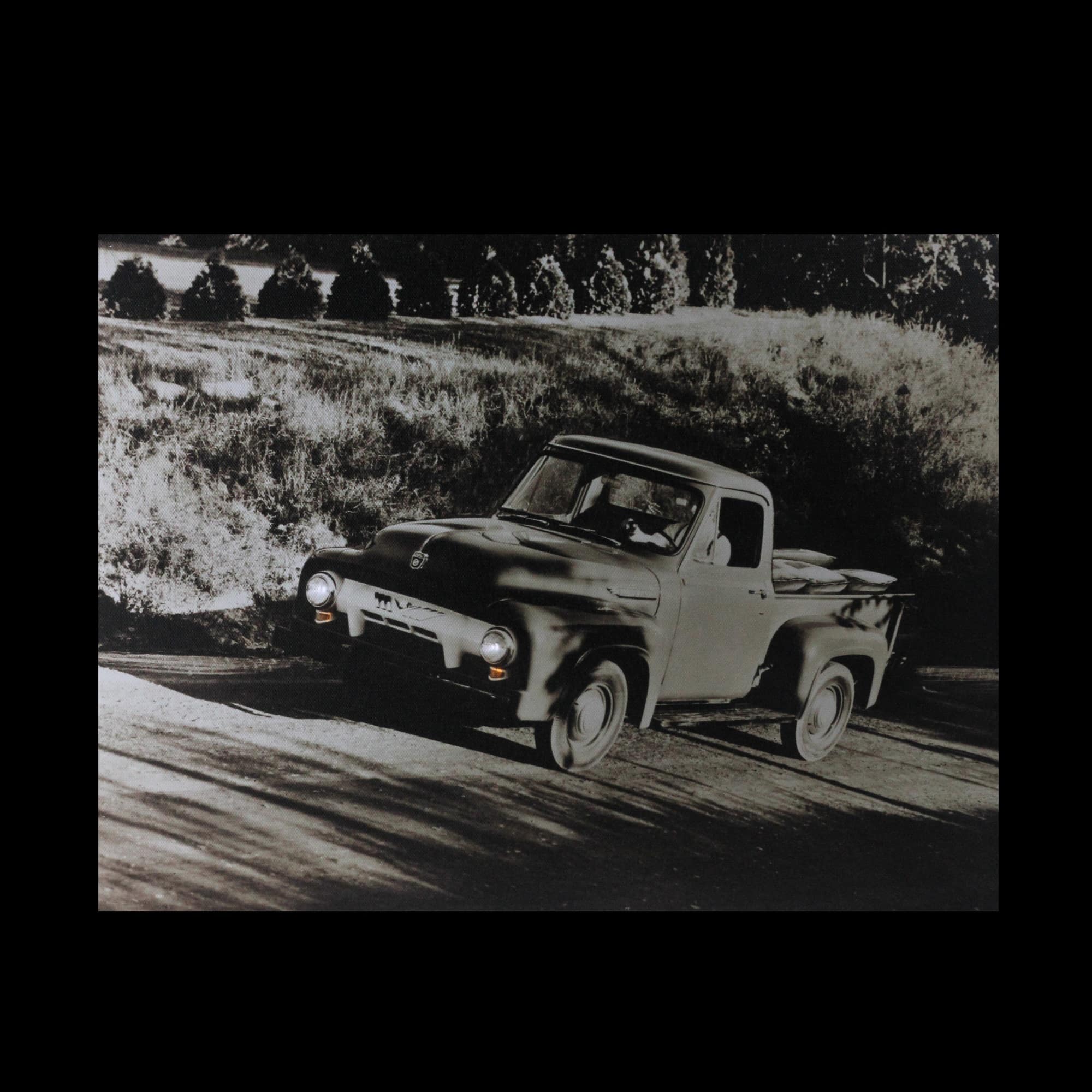 LED Older Model Ford Truck Canvas Wall Art