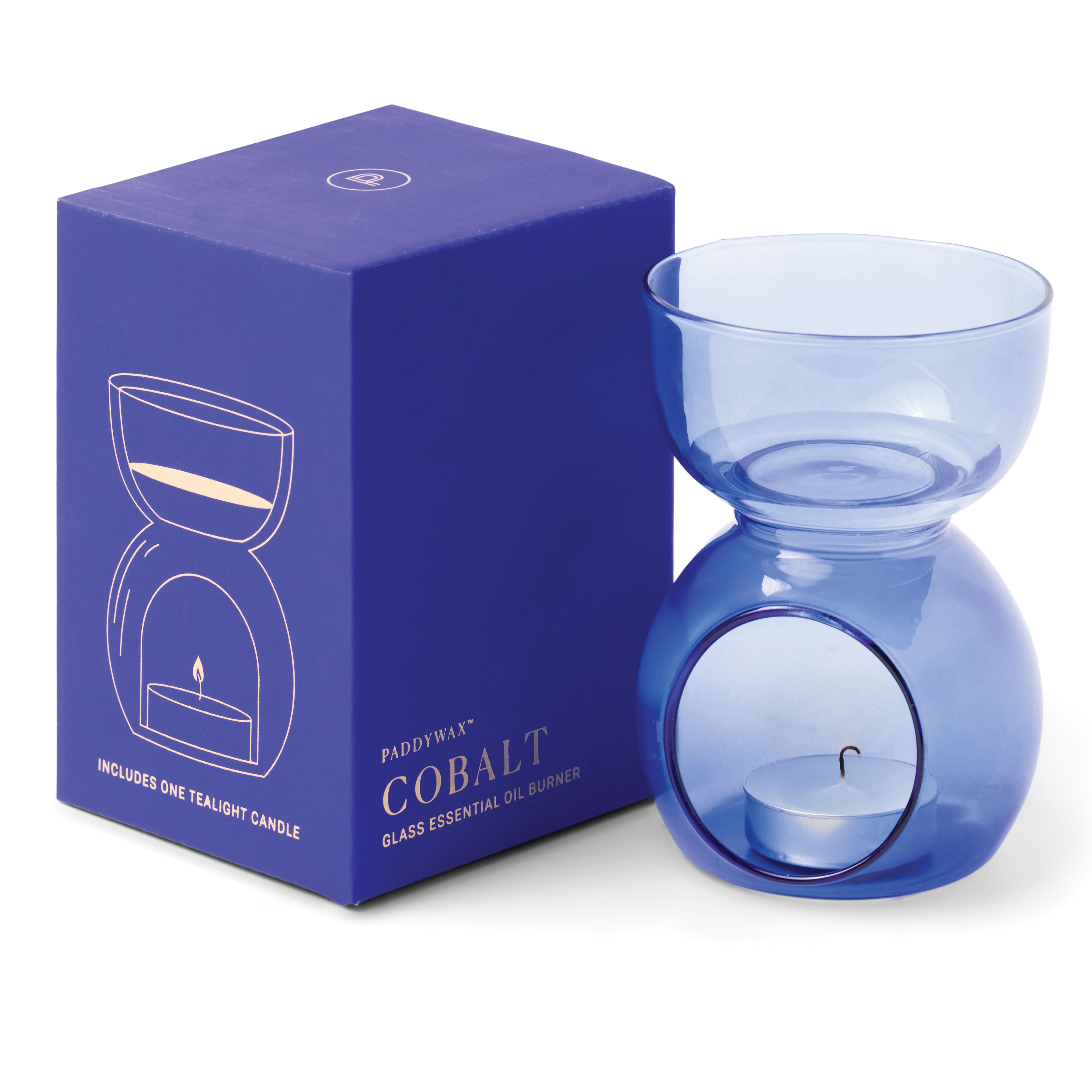 Paddywax Glass Essential Oil Burner &#x26; Tealight Candle