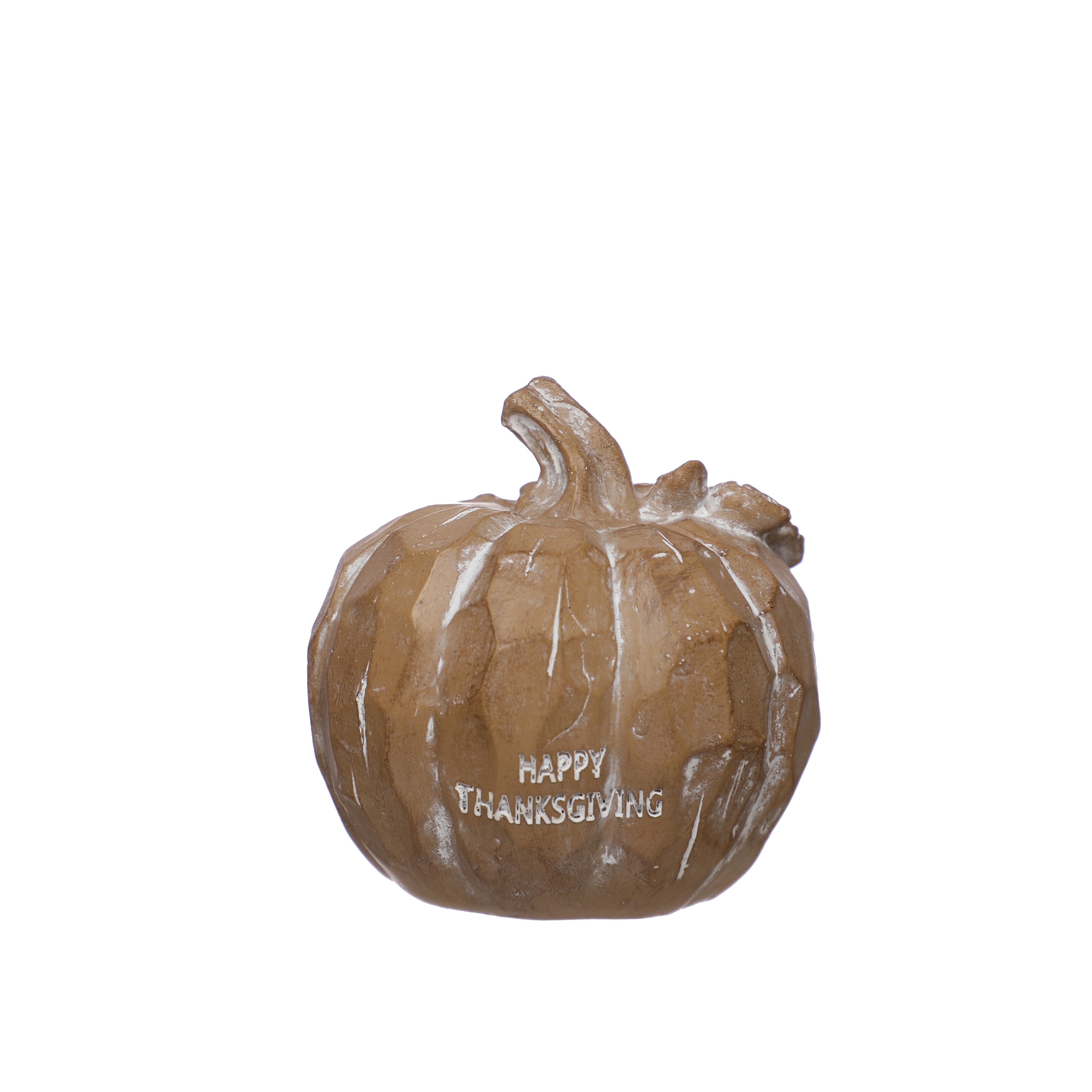 3.75&#x22; Thankful Pumpkin Tabletop D&#xE9;cor by Ashland&#xAE;
