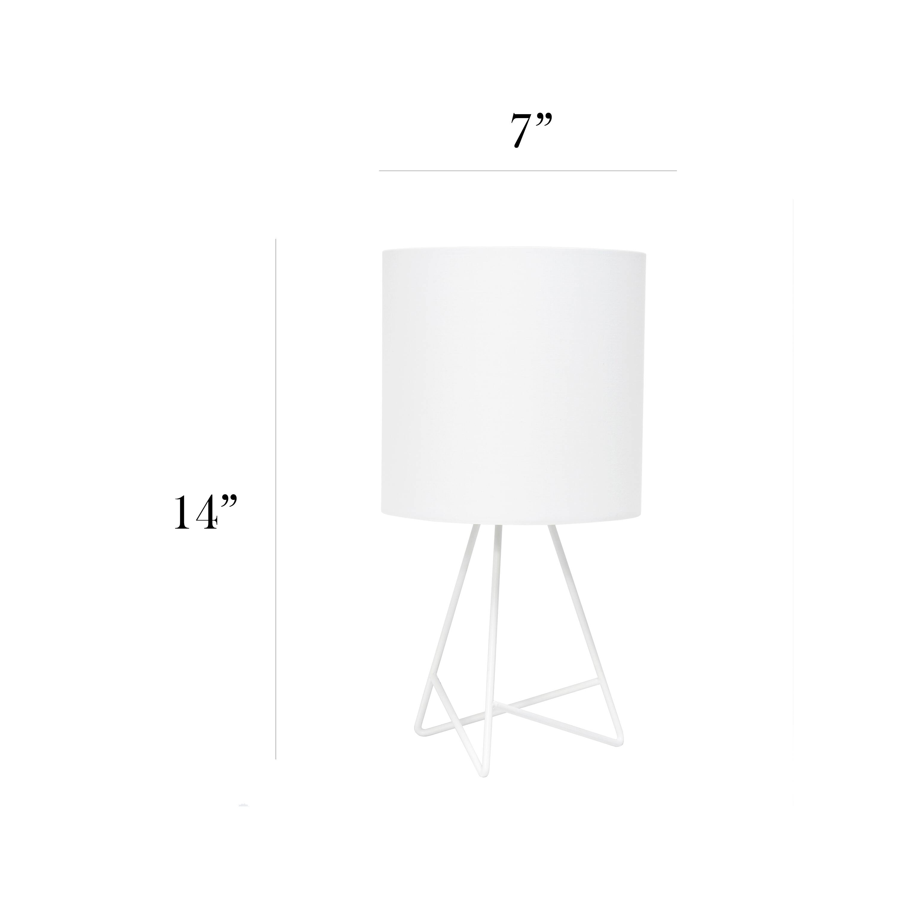 Simple Designs White Down to the Wire Table Lamp