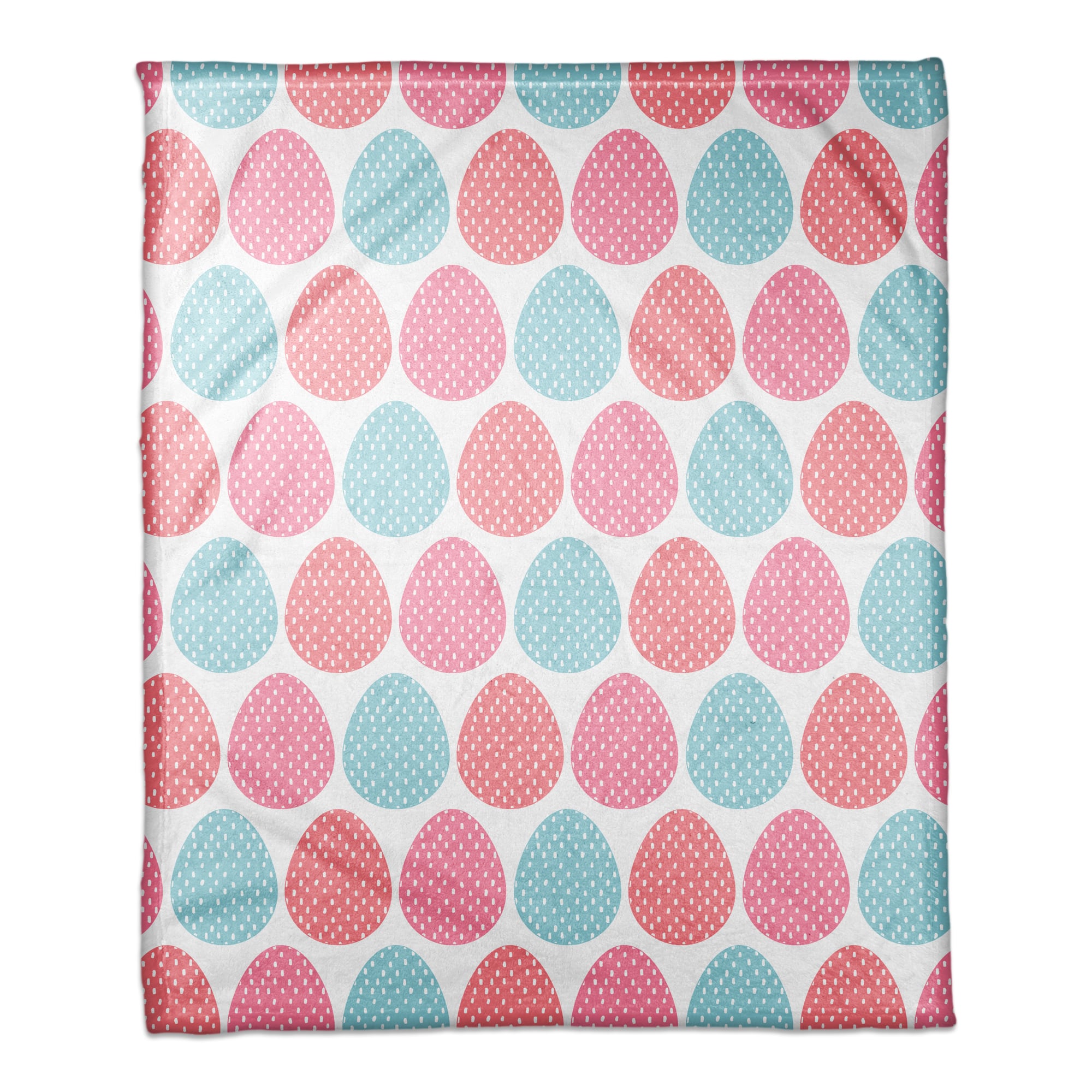 Colorful Dotted Easter Eggs Throw Blanket
