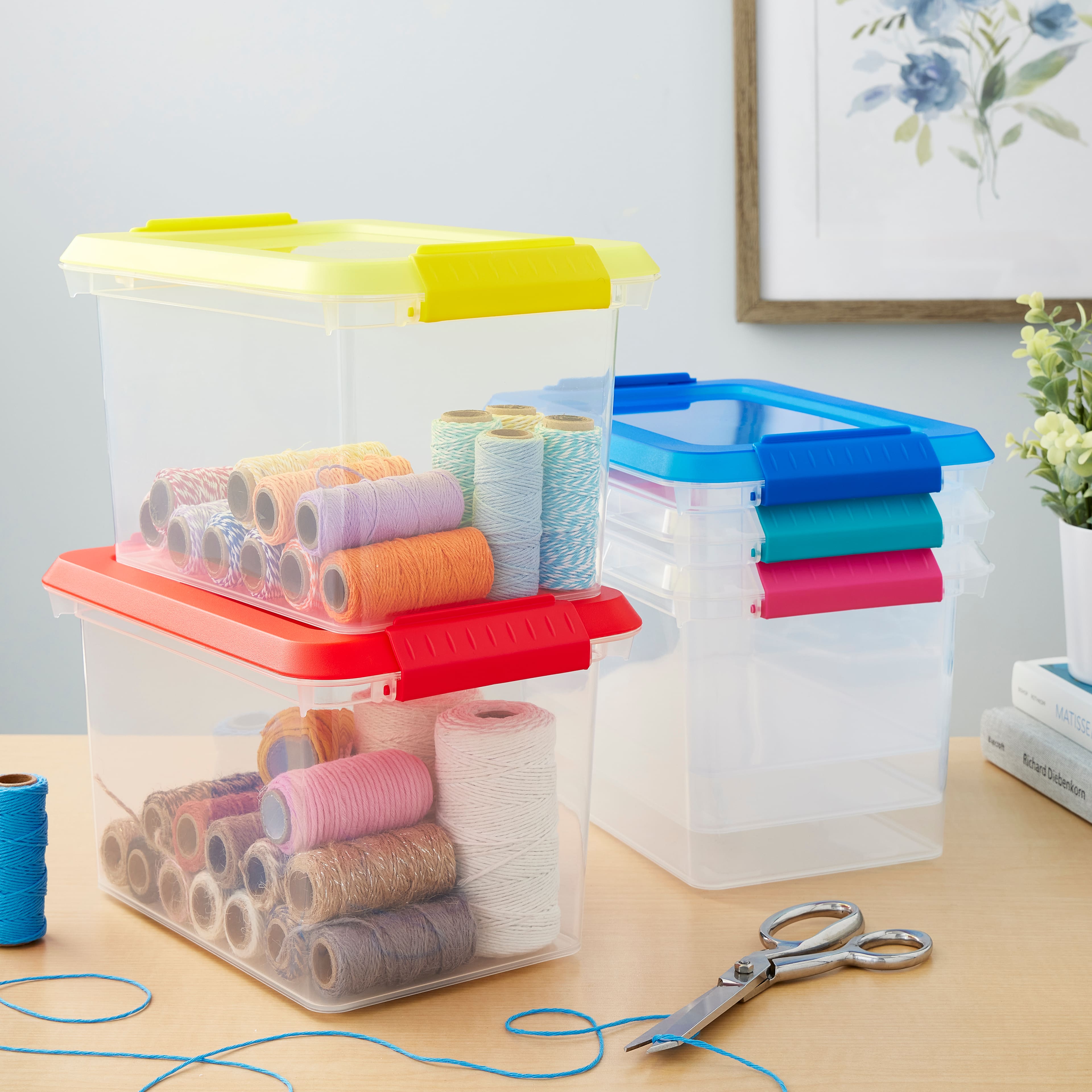 6 Packs: 5 ct. (30 total) 6.2qt. Storage Bins with Lids by Simply Tidy™