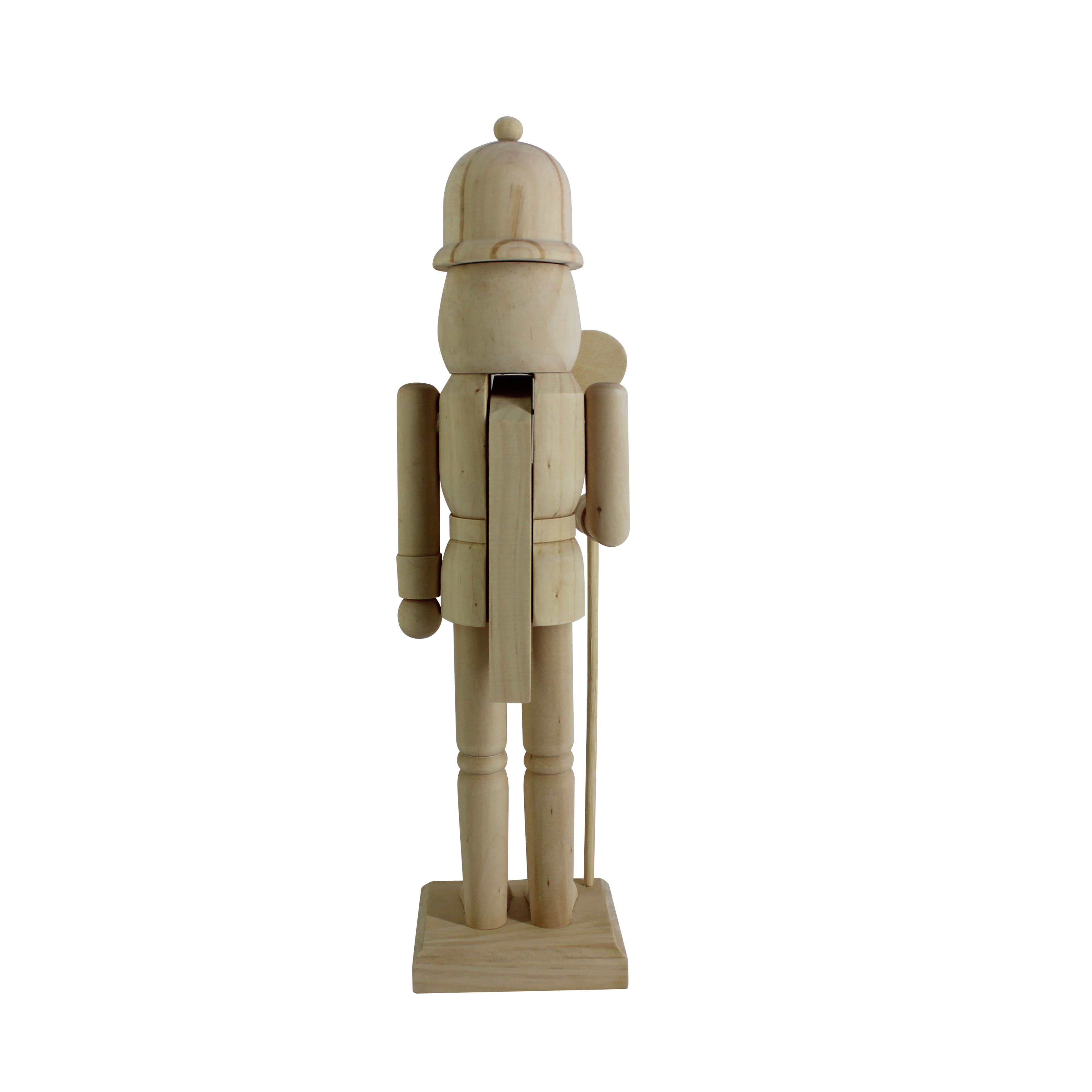 14&#x22; Soldier with Peppermint Staff DIY Pinewood Nutcracker by Make Market&#xAE;