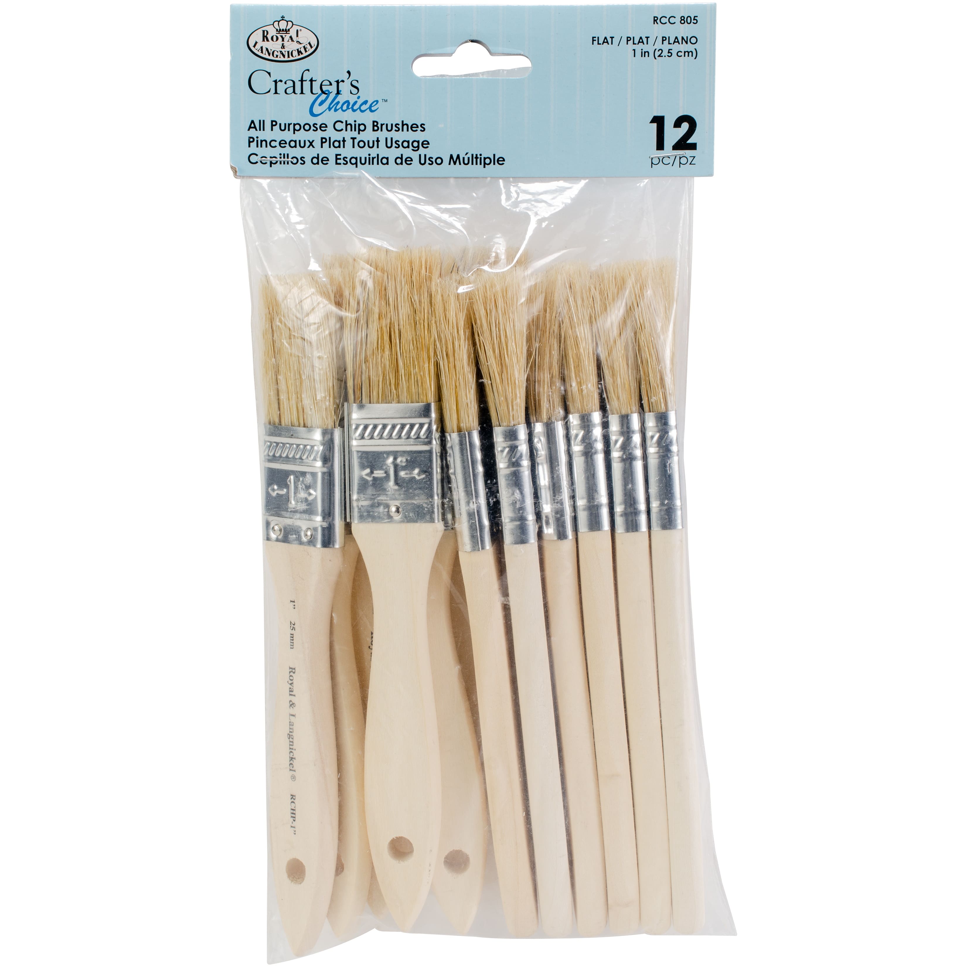 Royal & Langnickel® Crafter's Choice™ 1'' All Purpose Chip Brush Set