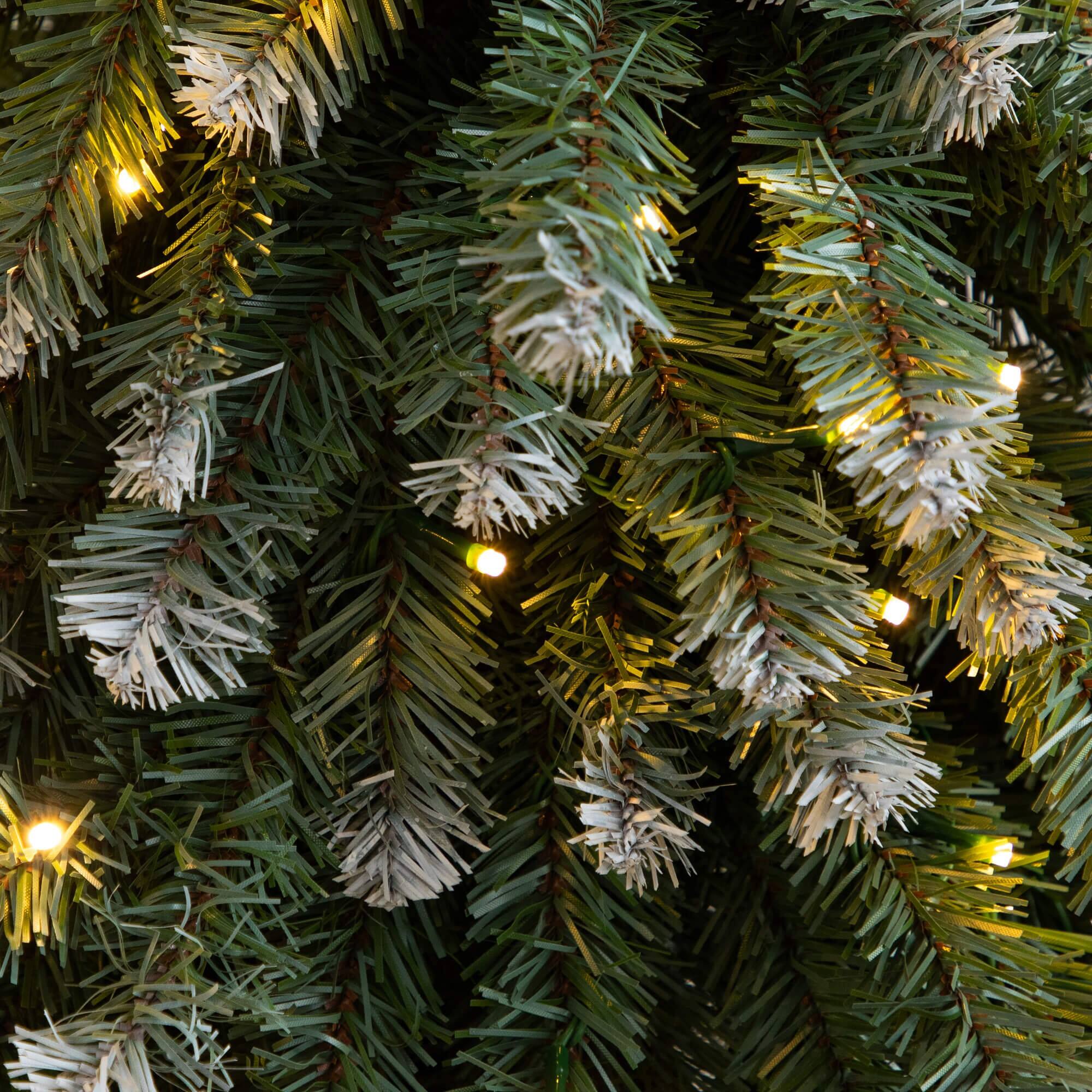 Pre-Lit Frosted Pine Artificial Christmas Tree Set