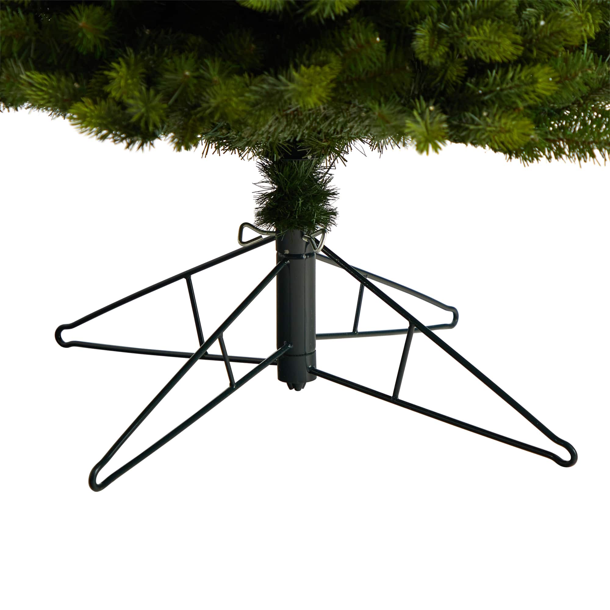 8.5ft. Pre-Lit Slim Colorado Mountain Spruce Artificial Christmas Tree, Multifunction White Micro LED Lights