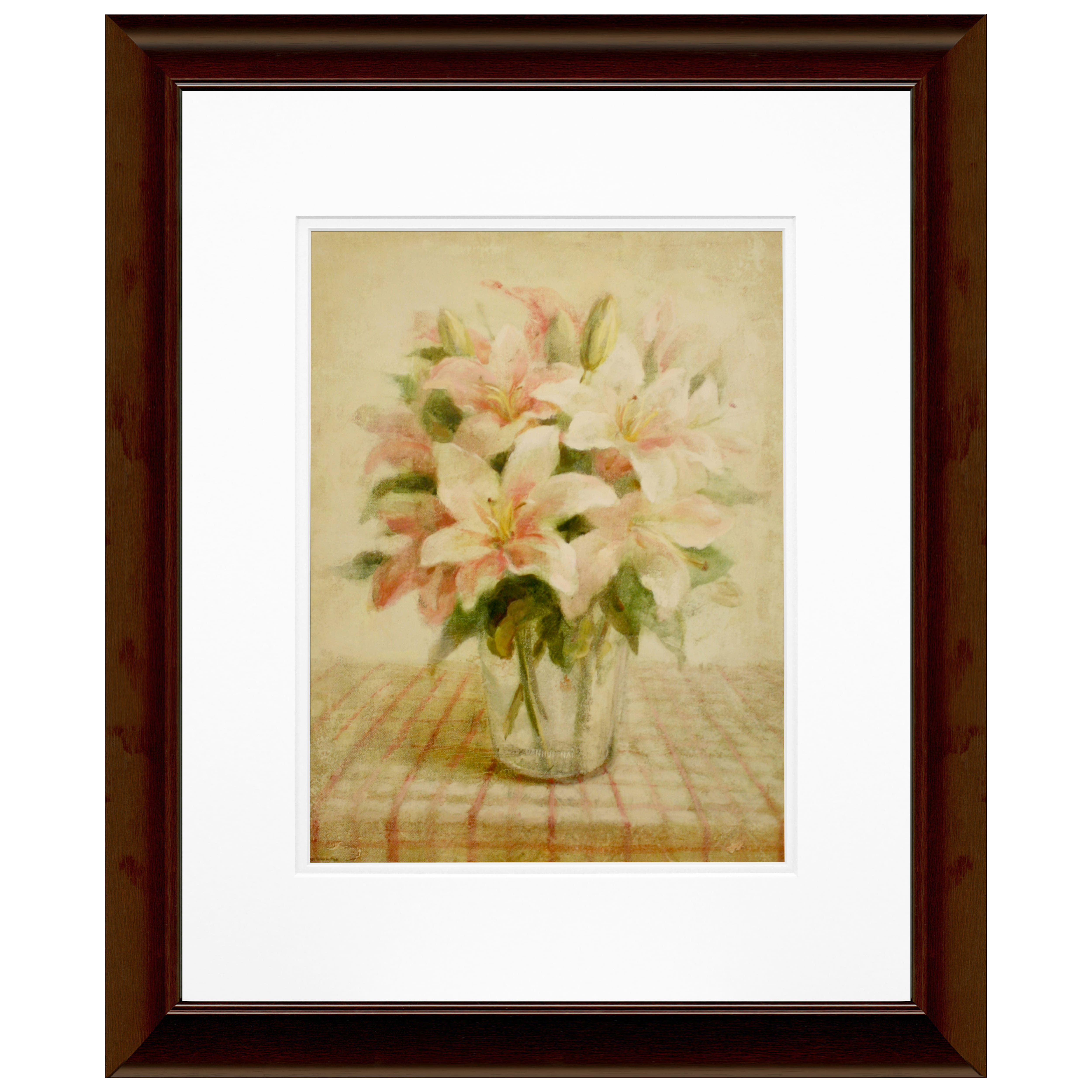 Timeless Frames® Pink Cottage Lilies Wood Framed Wall Art Michaels