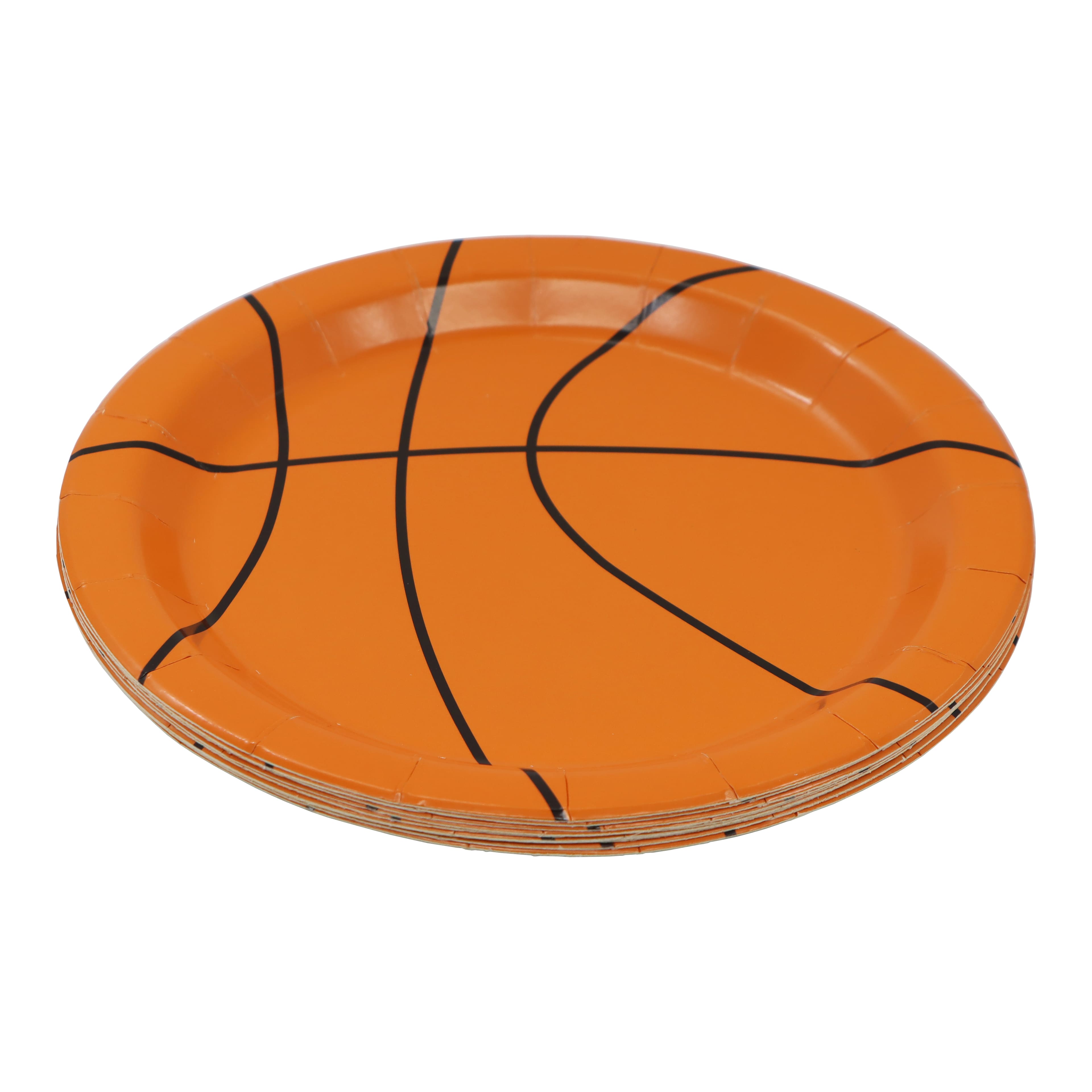 24 Packs: 10 ct. (240 total) 7" Basketball Paper Snack Plates by Celebrate It™
