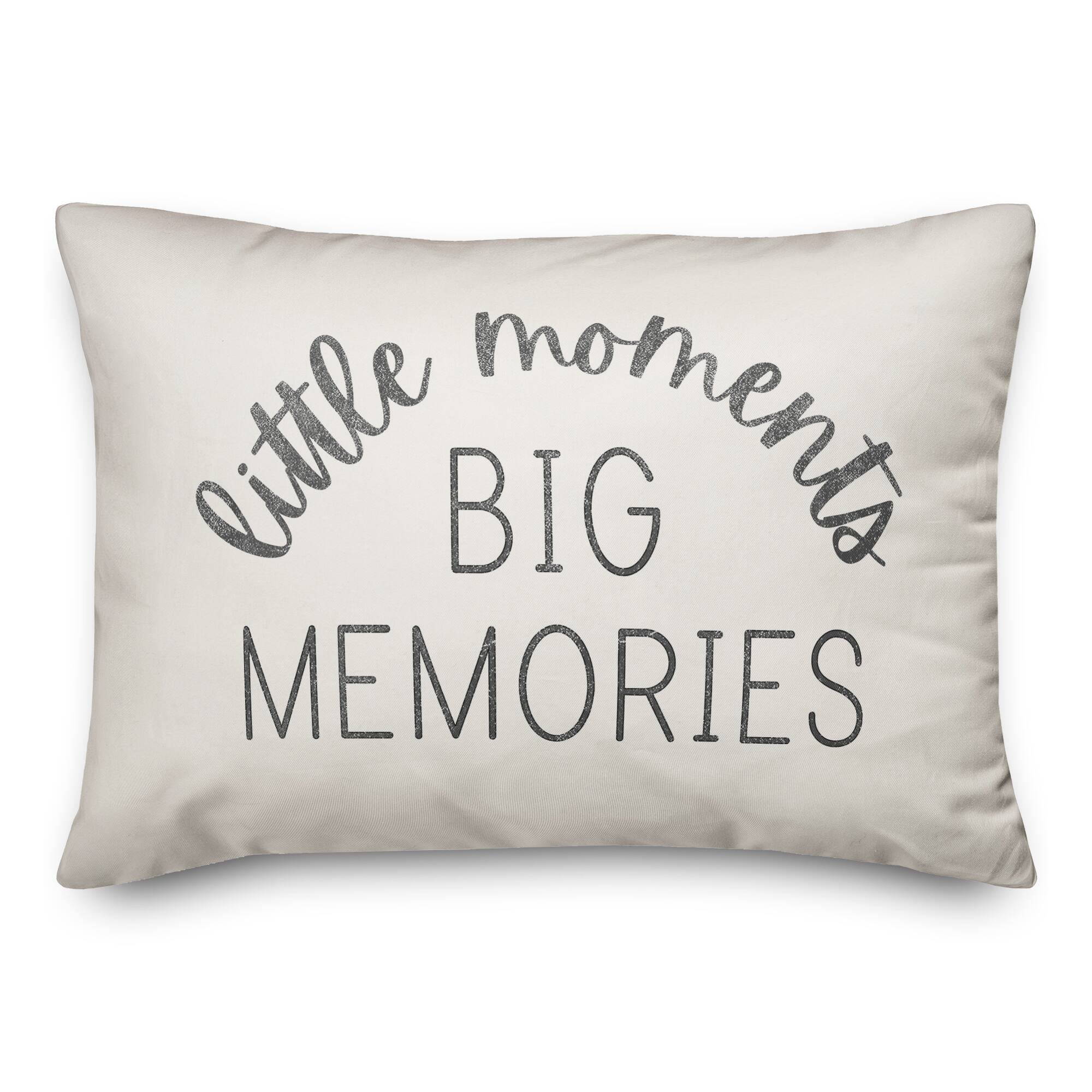 Little Moments Big Memories Indoor/Outdoor Lumbar Pillow