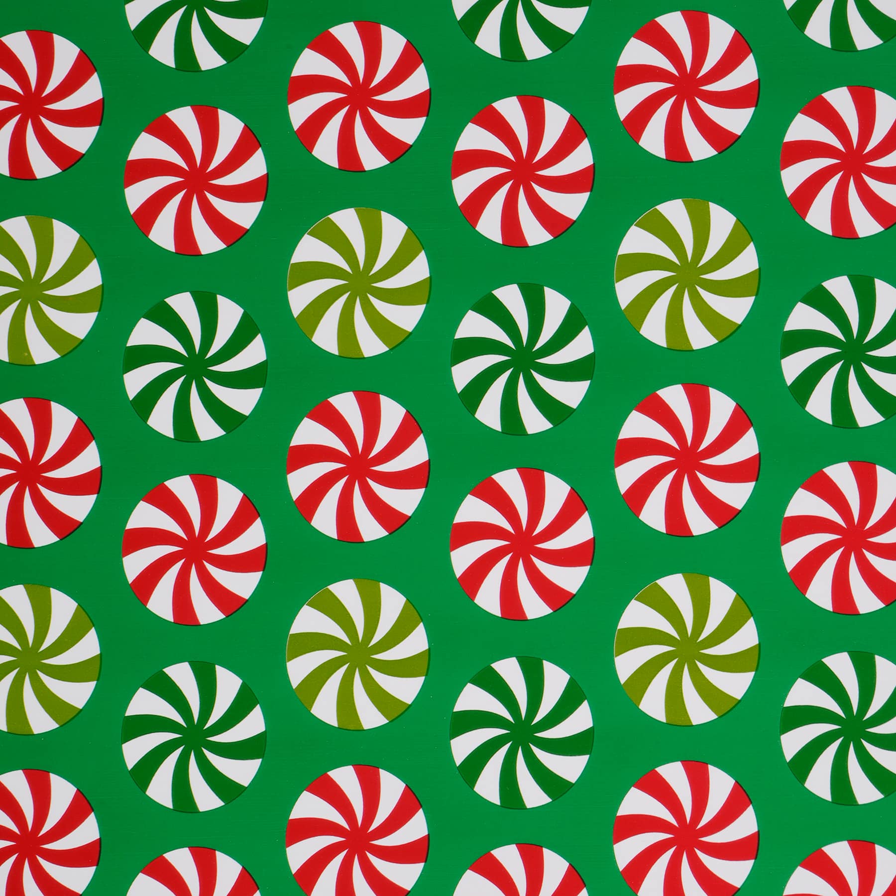 Green Peppermints Foil Premium Gift Wrap by Celebrate It™