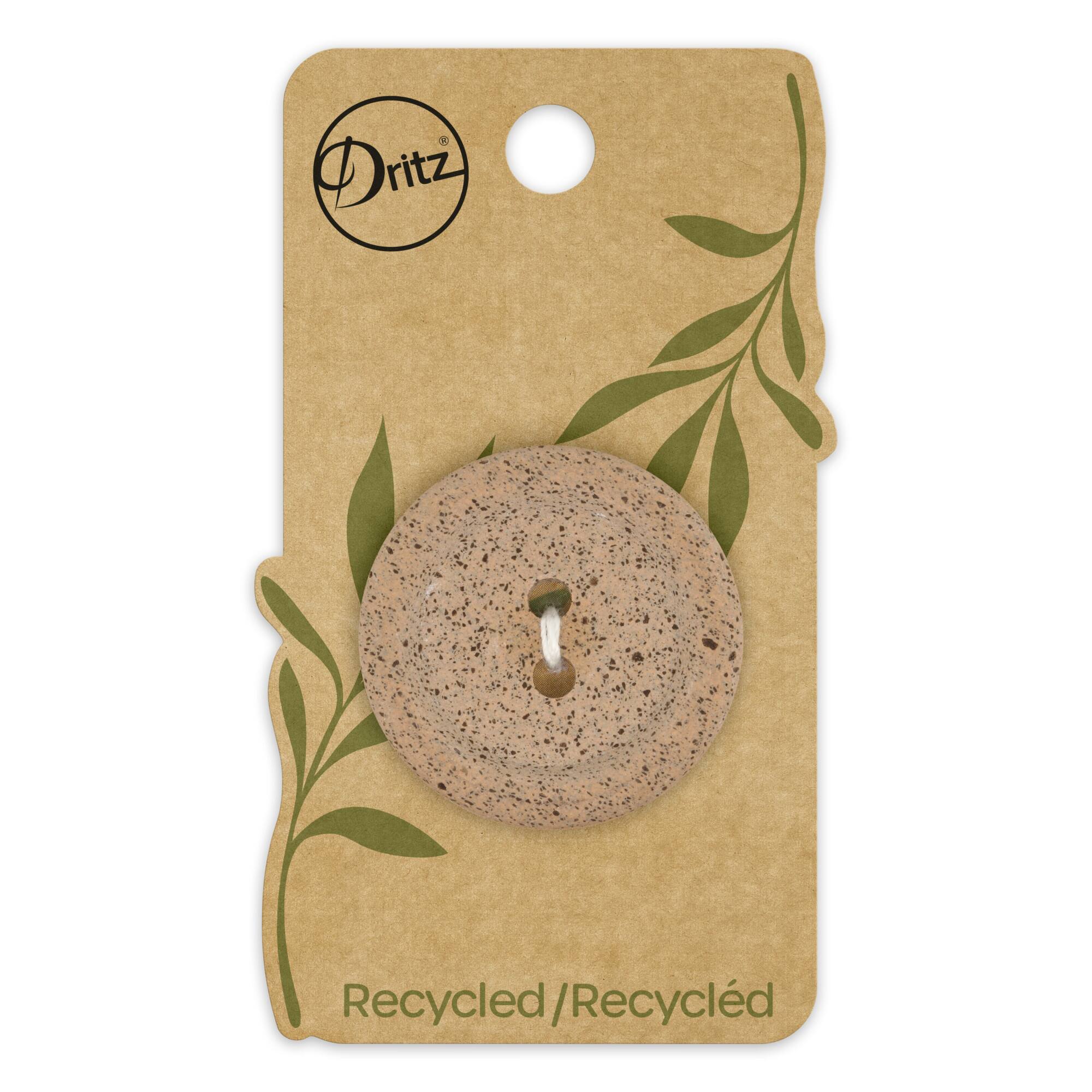 Dritz® 34mm Brown Recycled Coffee Round Button, 3ct.