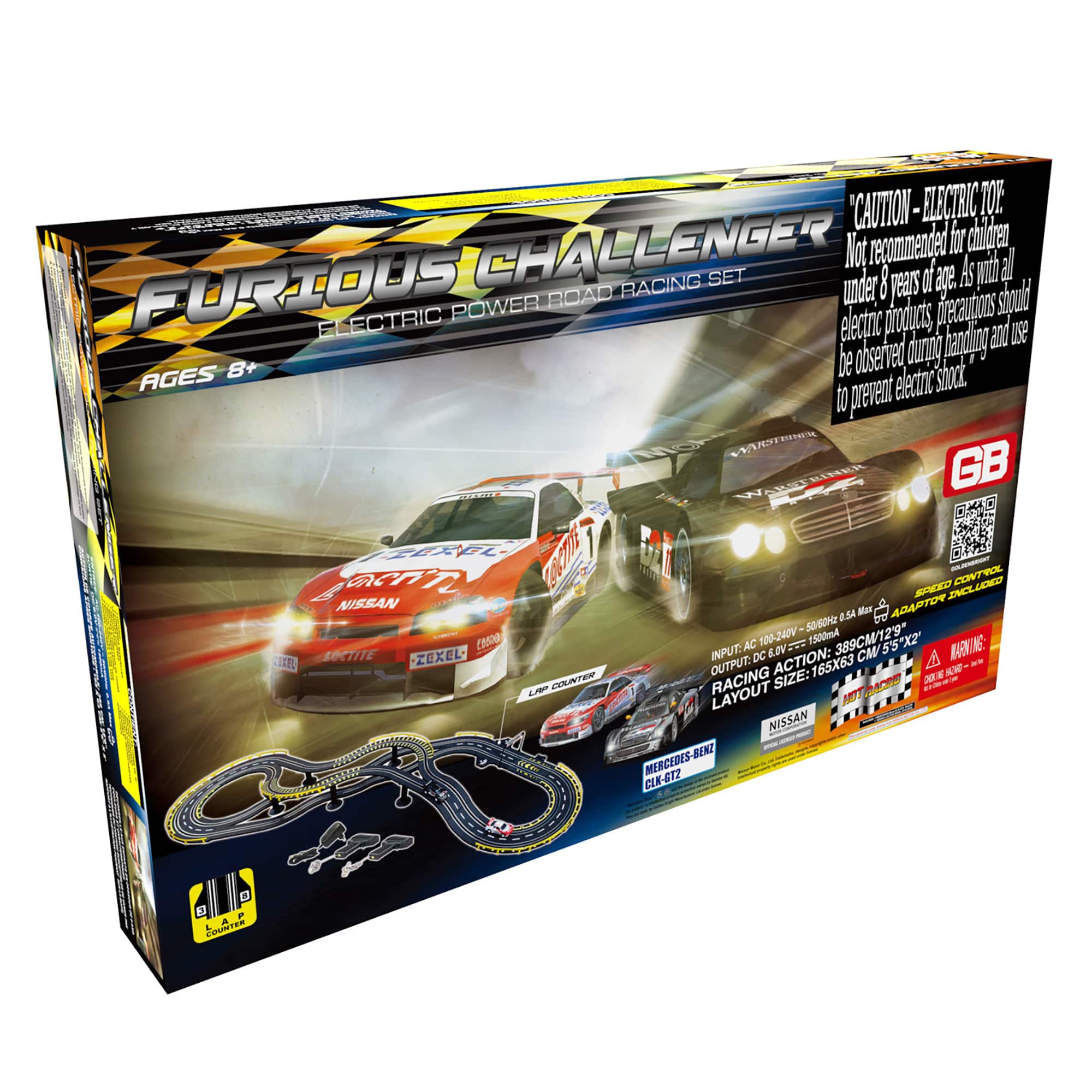 Golden Bright Furious Challenger Electric Powered Road Racing Set