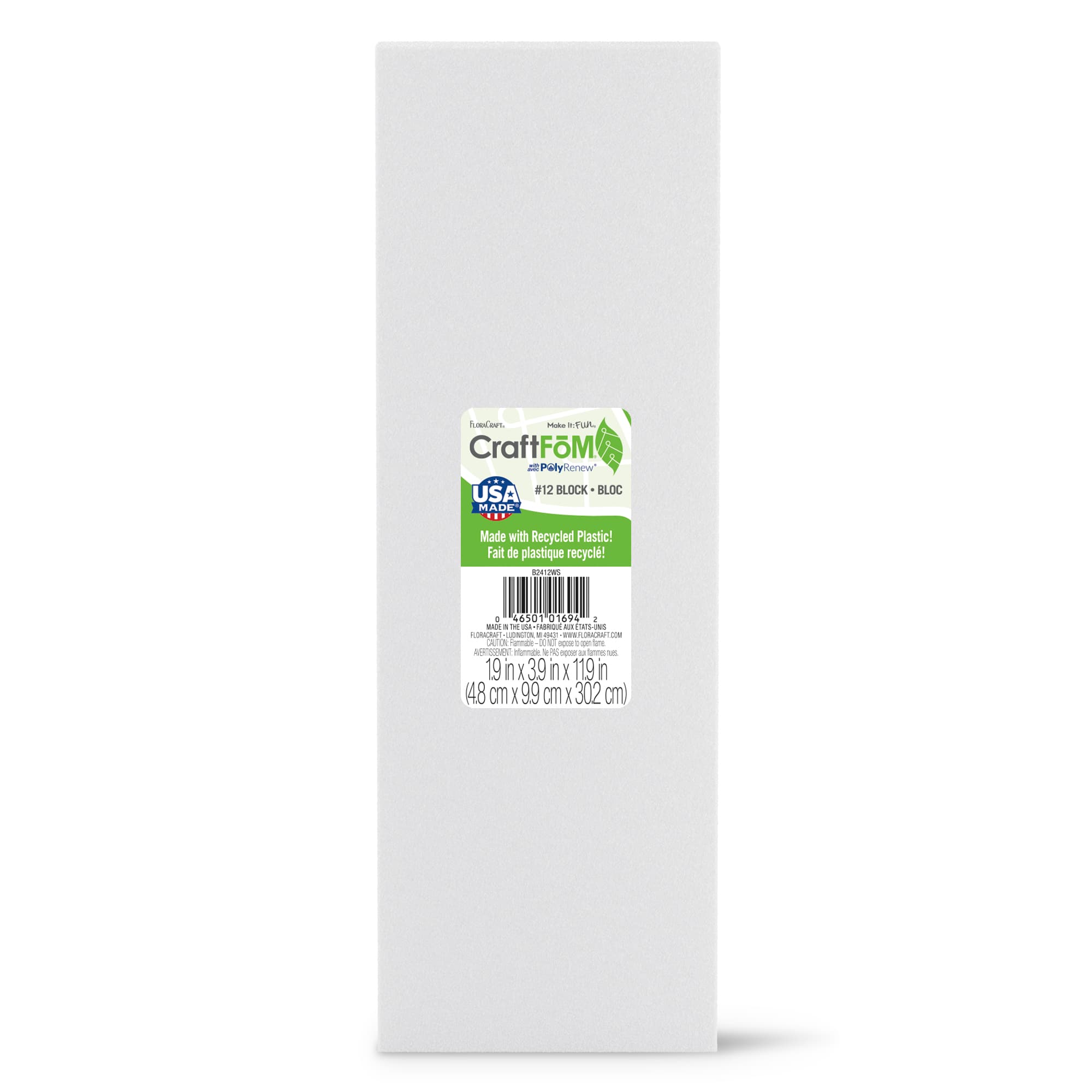 FloraCraft® Styrofoam® Block, White