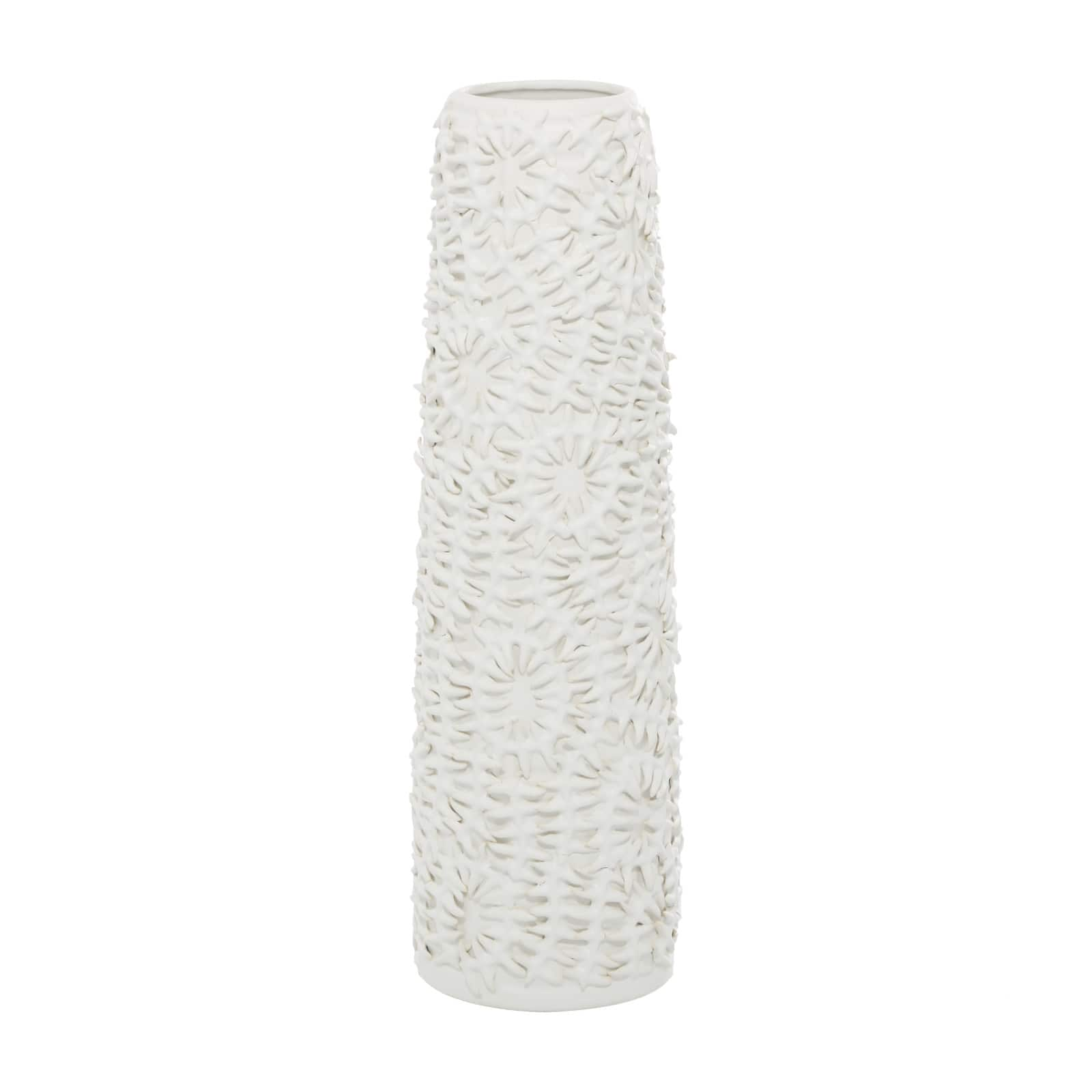 White Ceramic Contemporary Vase