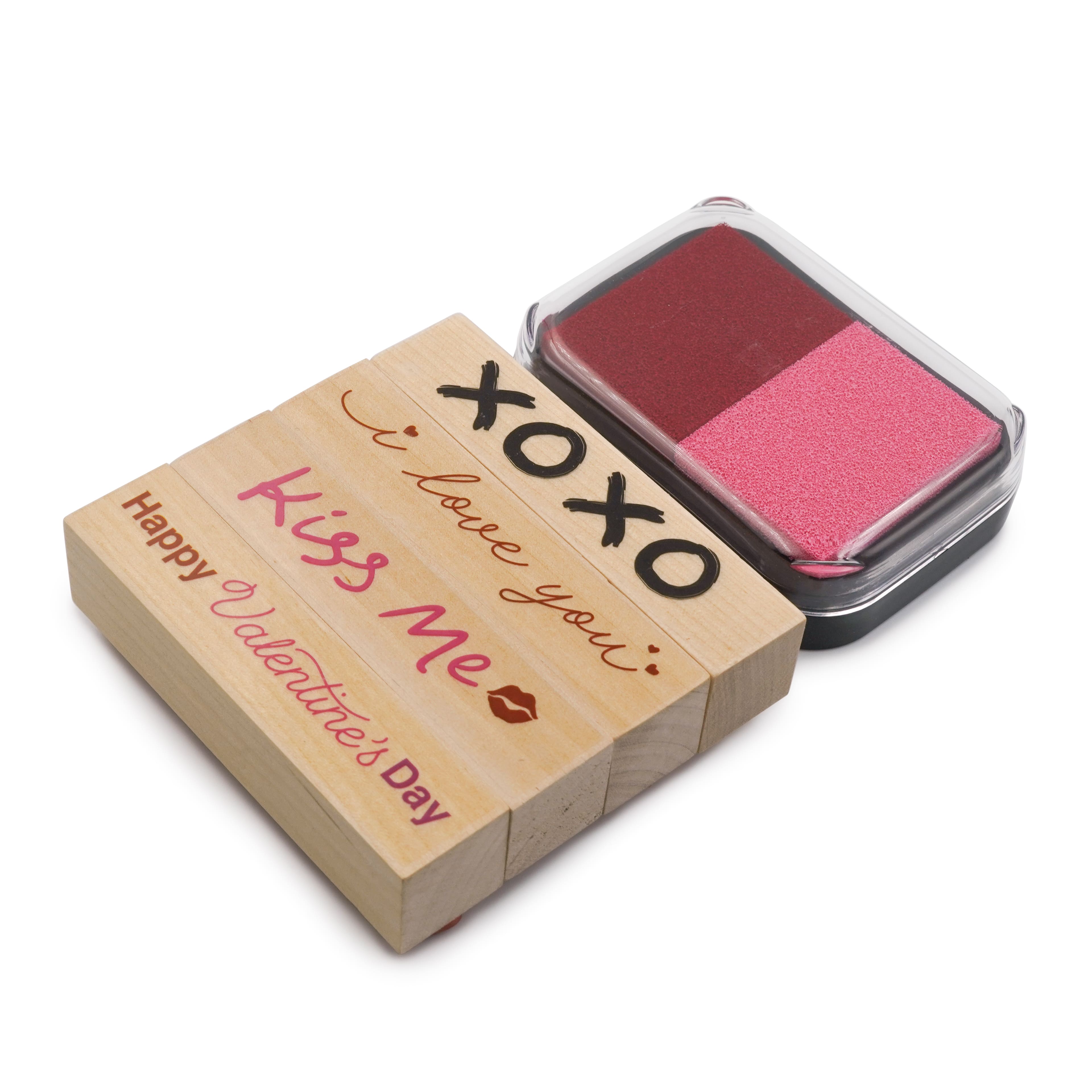 Valentine&#x27;s Day XOXO Archival Pigment Ink Pad &#x26; Stamp Set by Recollections&#x2122;