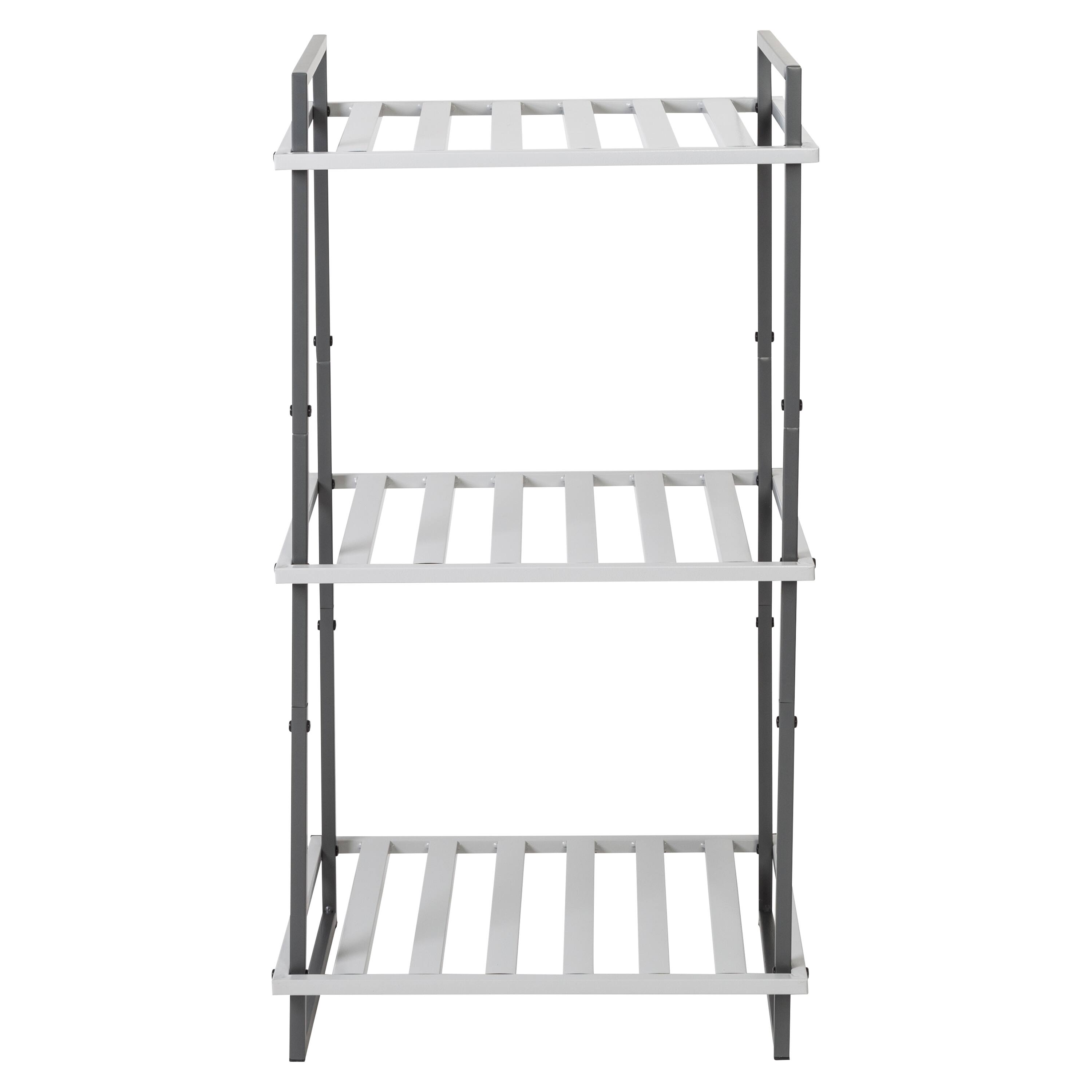 6 Pack: Honey Can Do Gray Tones 3-Tier Tubular Metal Shelf