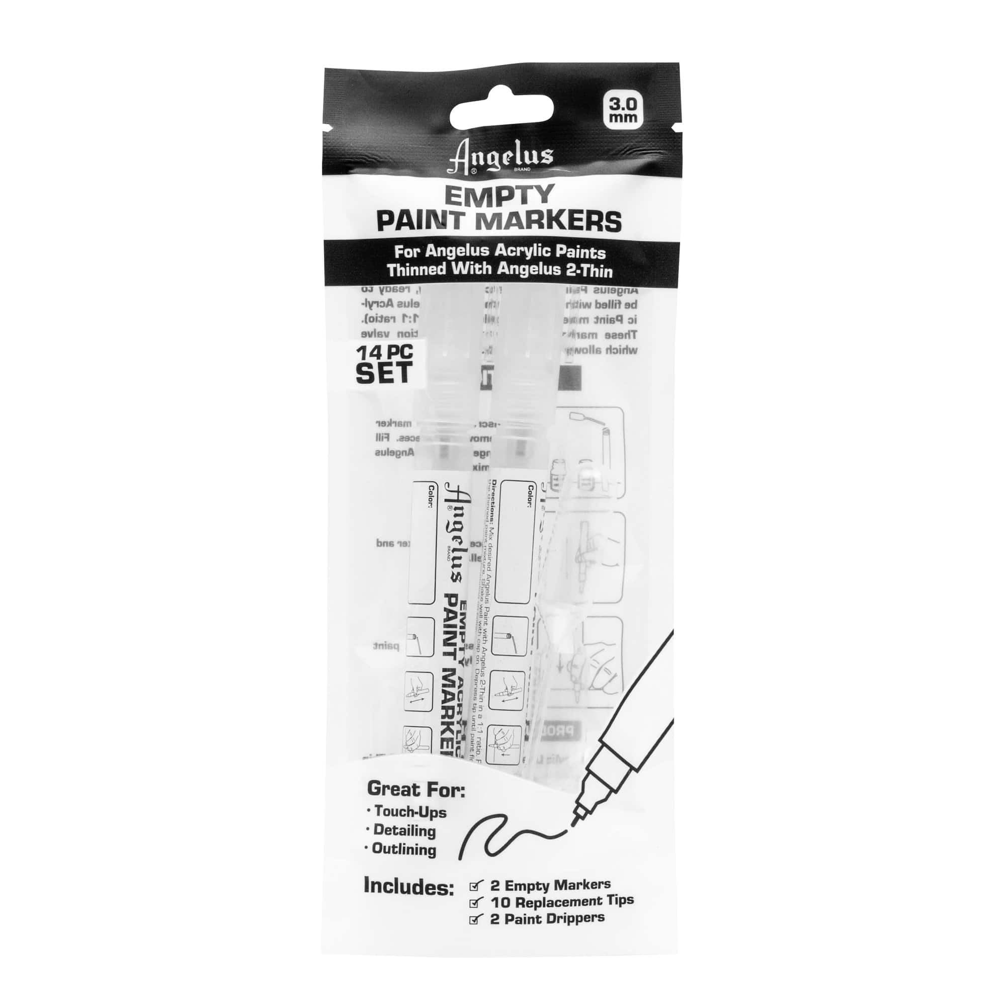 Angelus® Empty Paint Marker Set
