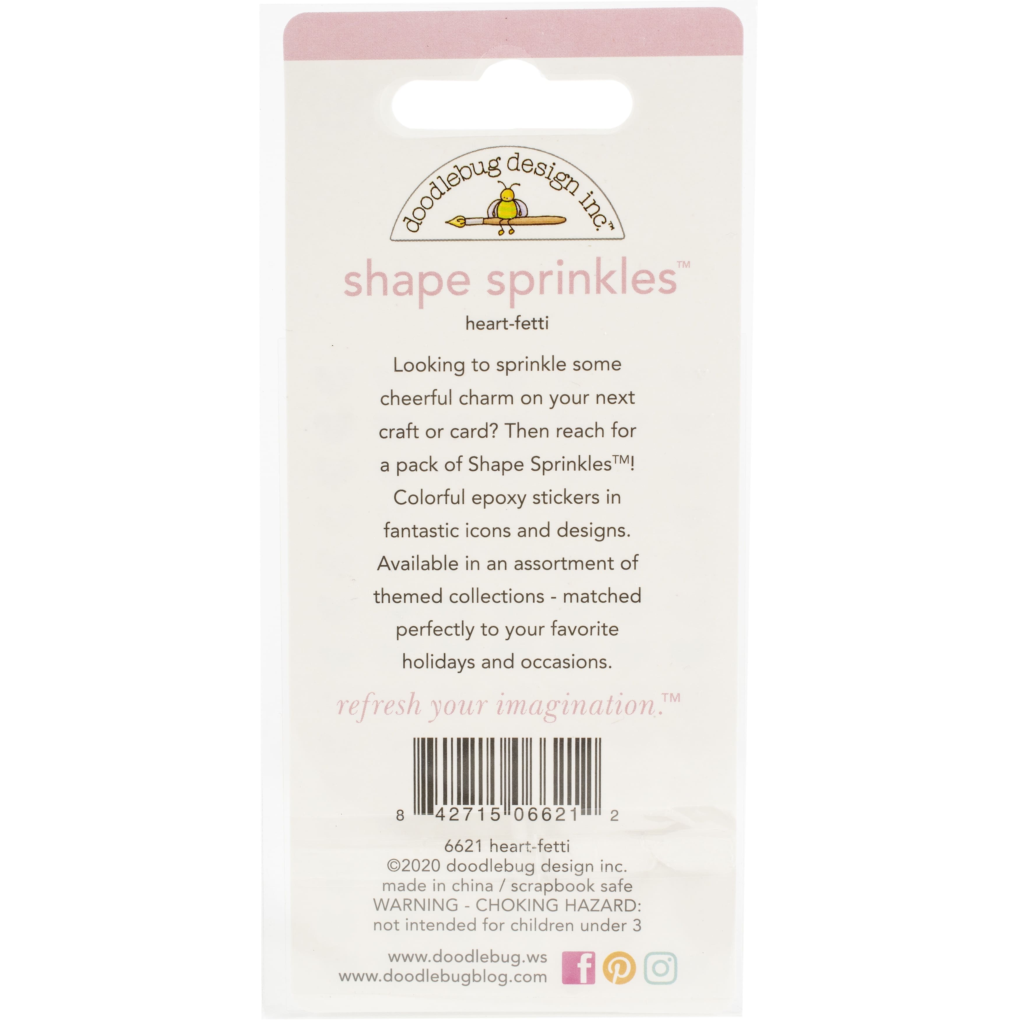 Doodlebug Design Inc.™ Sprinkles™ Hey Cupcake Heart-Fetti Adhesive Enamel Shapes