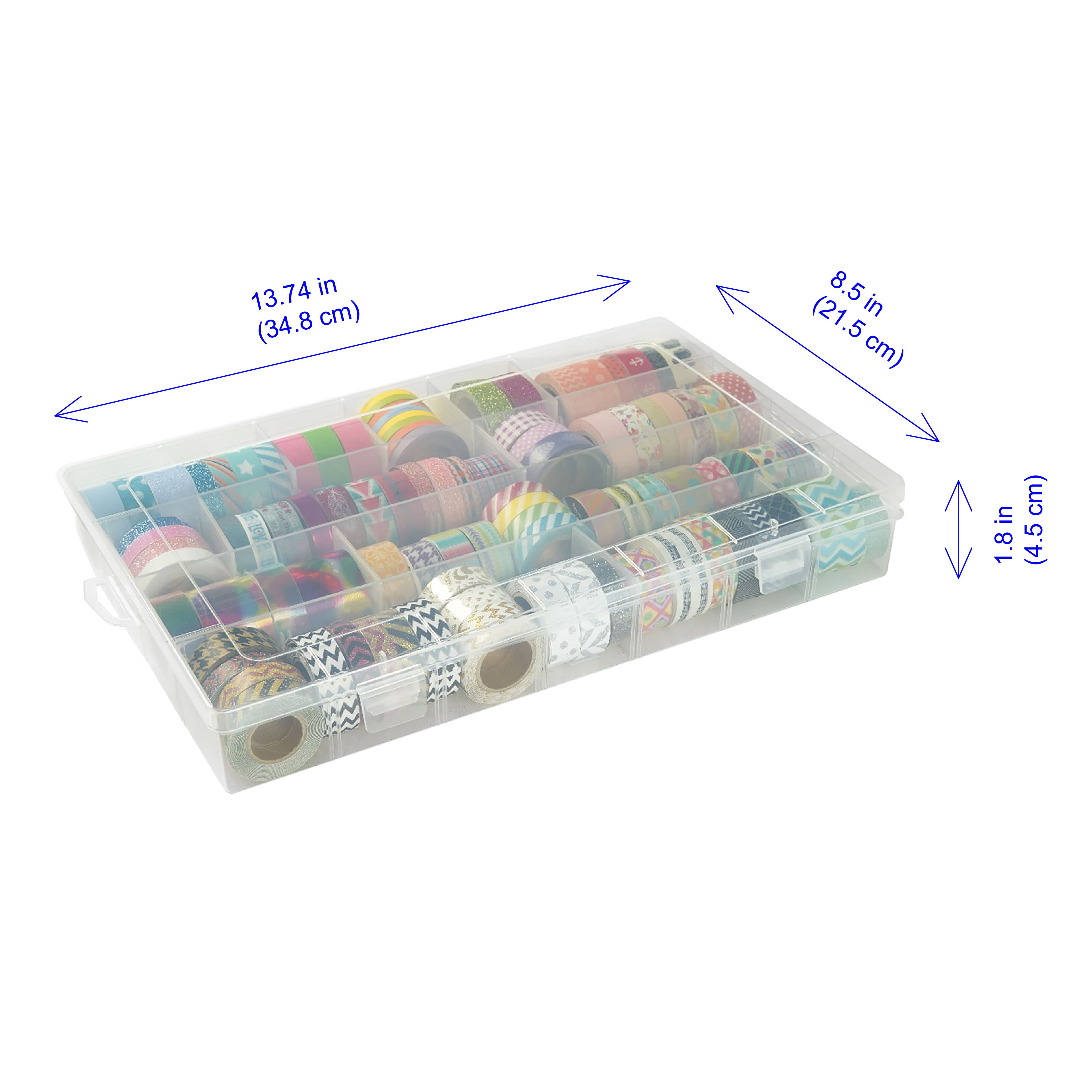 13.5&#x22; x 8.5&#x22; Clear Adjustable Plastic Storage Case by Simply Tidy&#xAE;