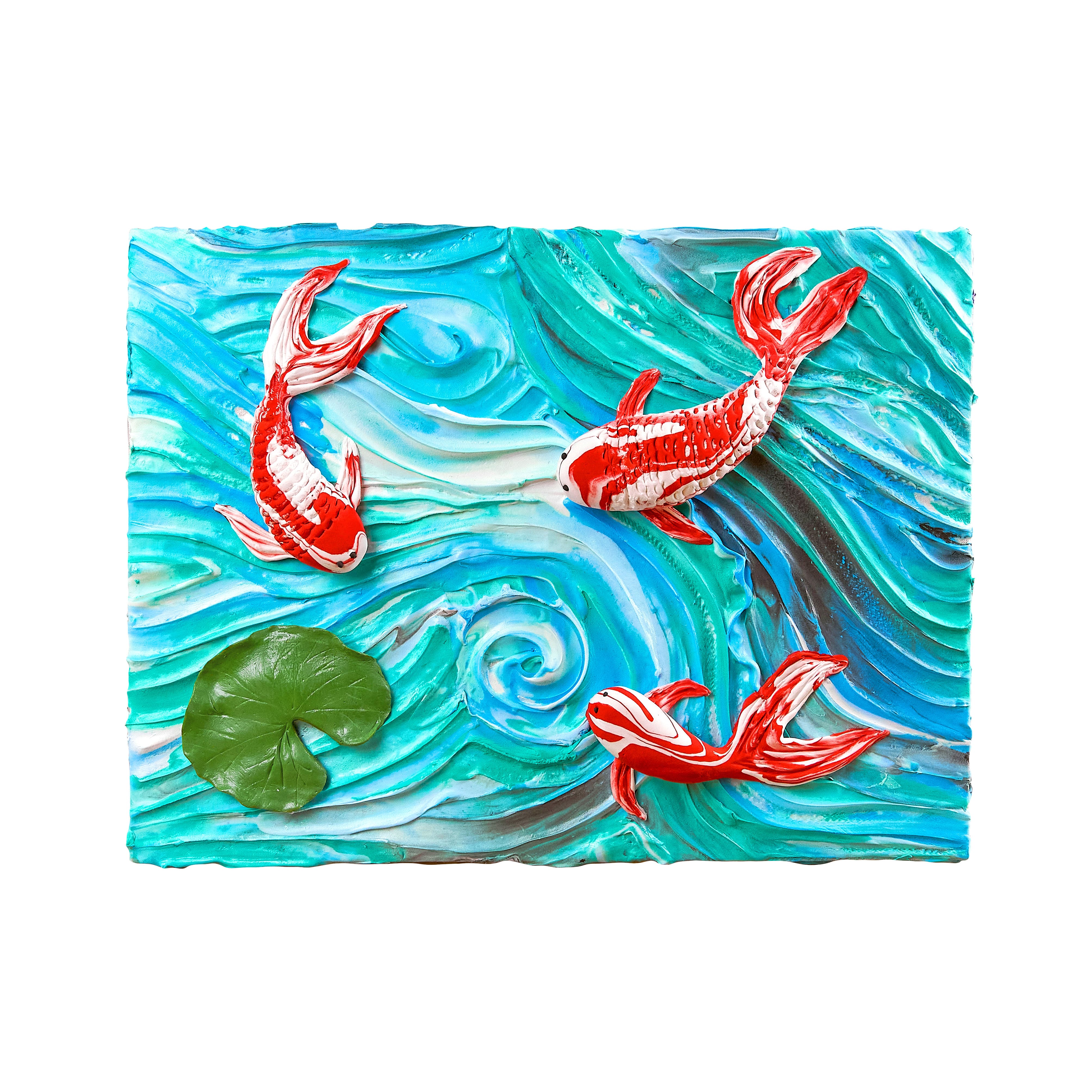 OKTO Sensory Art 3D Clay Koi Fish Painting Kit