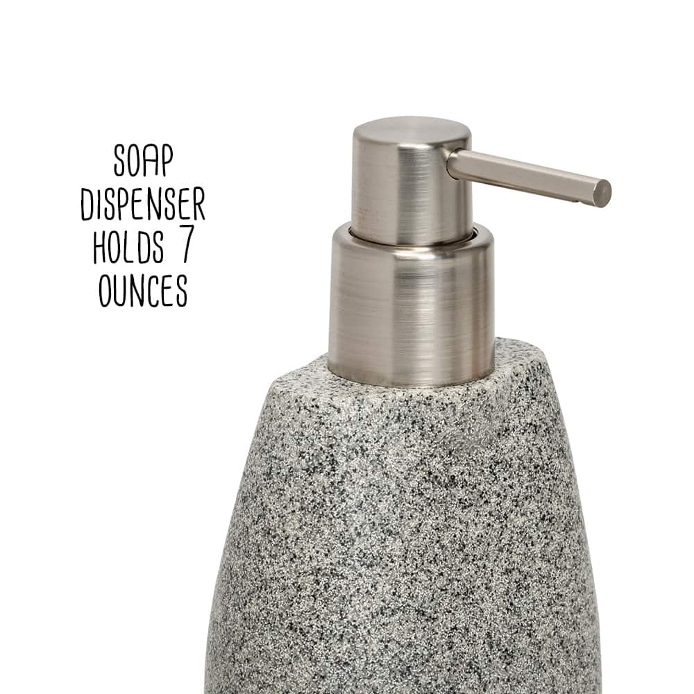 Honey Can Do Gray Speckled Bath Accessory Set