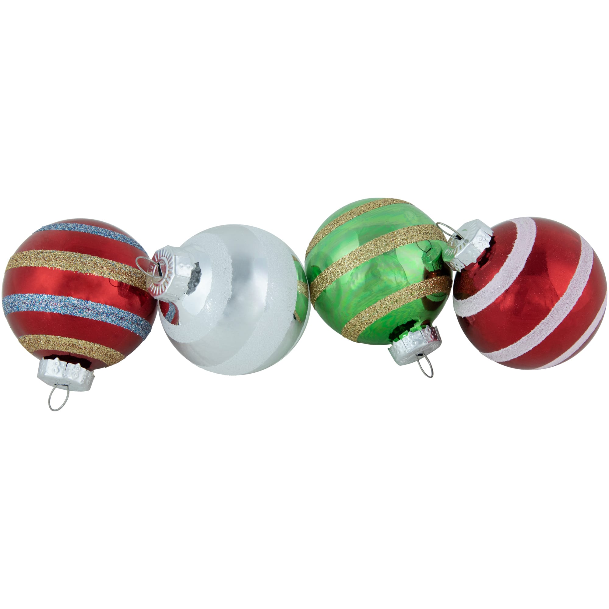 12ct. 2&#x22; Multicolor Vintage Design Glass Ball Ornaments