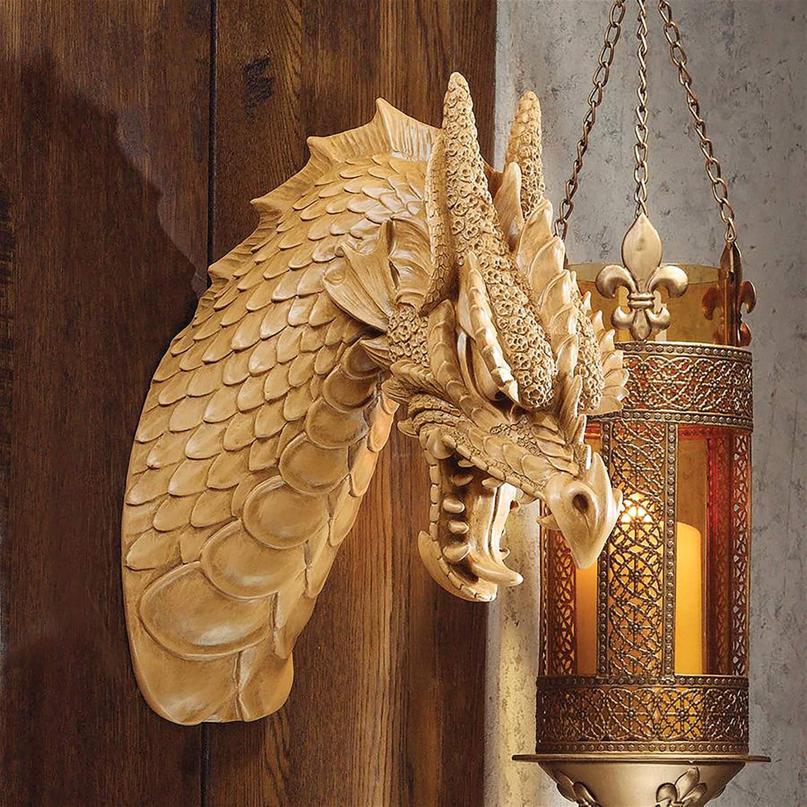 Design Toscano 15.5&#x22; Head of the Beast Dragon Wall Sculpture