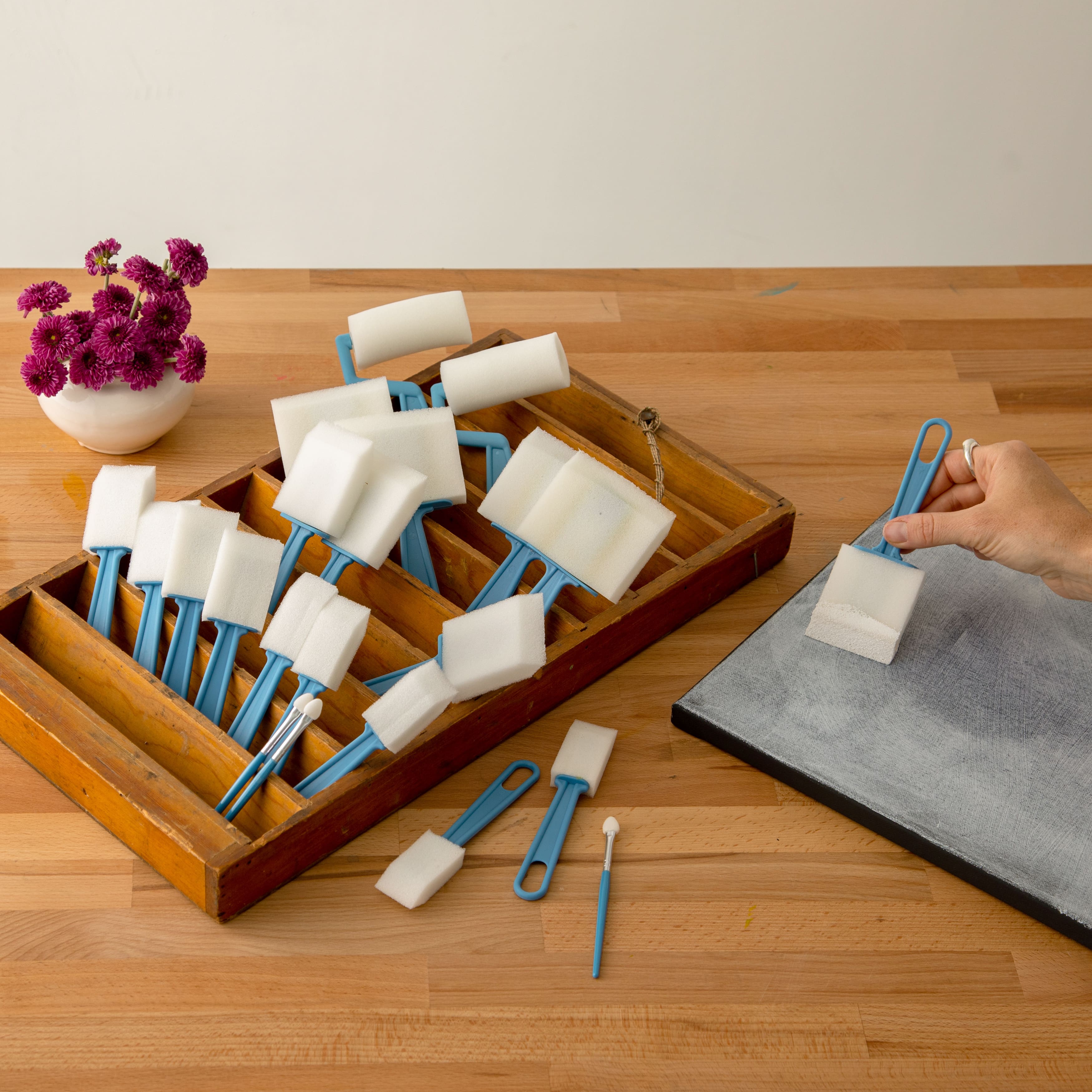 12 Packs: 22 ct. (264 total) Super Value Foam Brush Set By Artist&#x27;s Loft&#x2122; Necessities&#x2122;