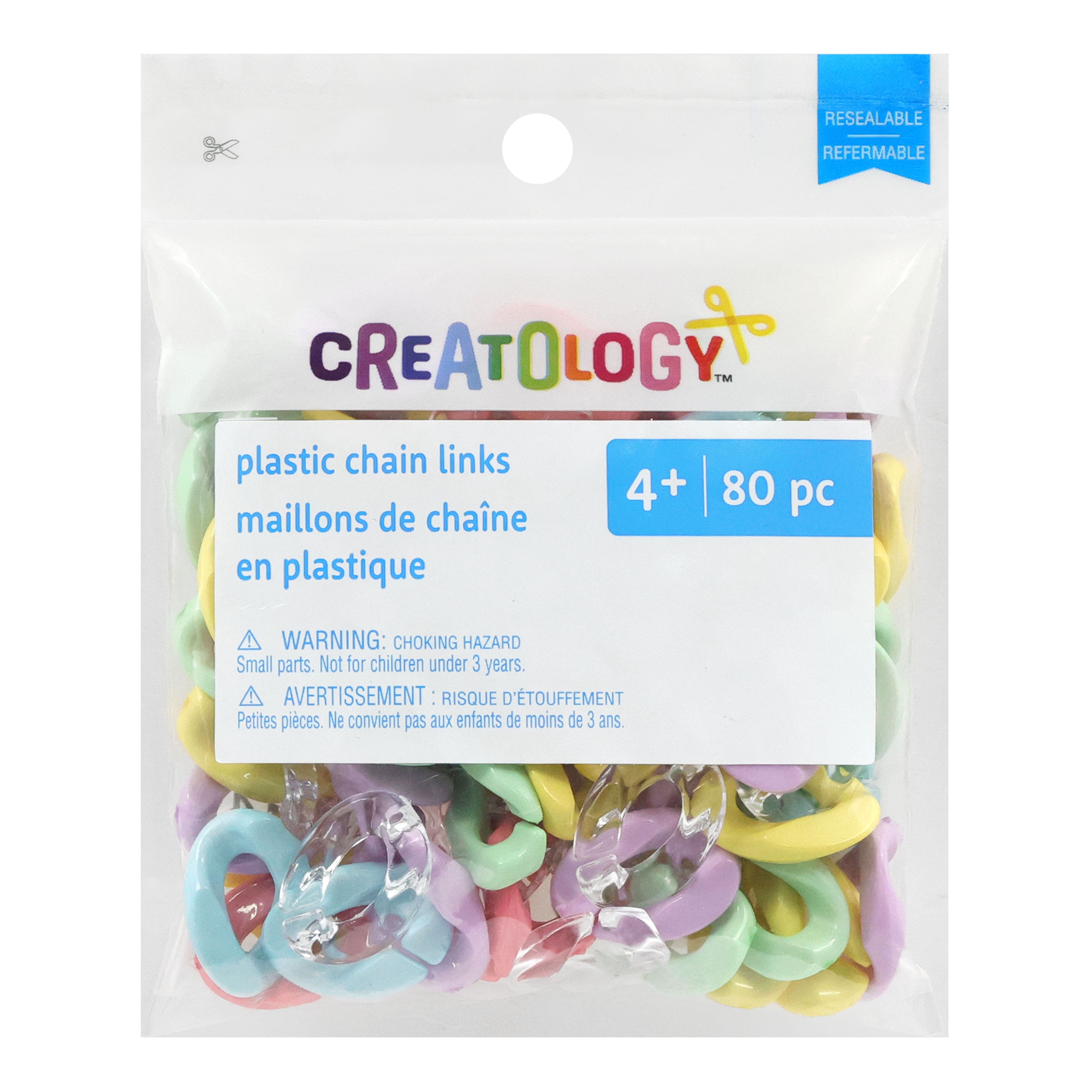 12 Packs: 80 ct. (960 total) Wavy Pastel Plastic Chain Links by Creatology&#x2122;