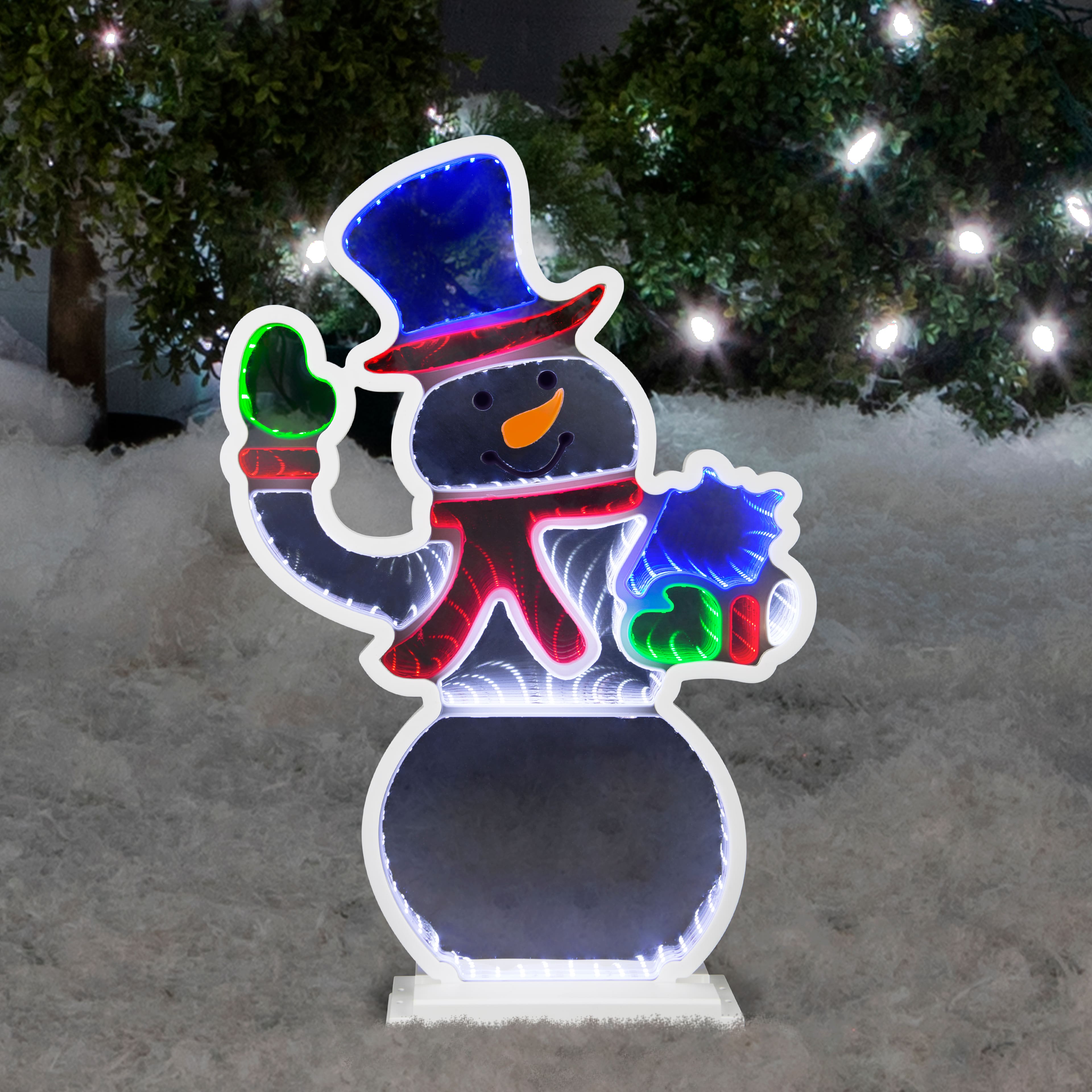 22.5&#x22; LED Infinity Mirror Snowman by Ashland&#xAE;