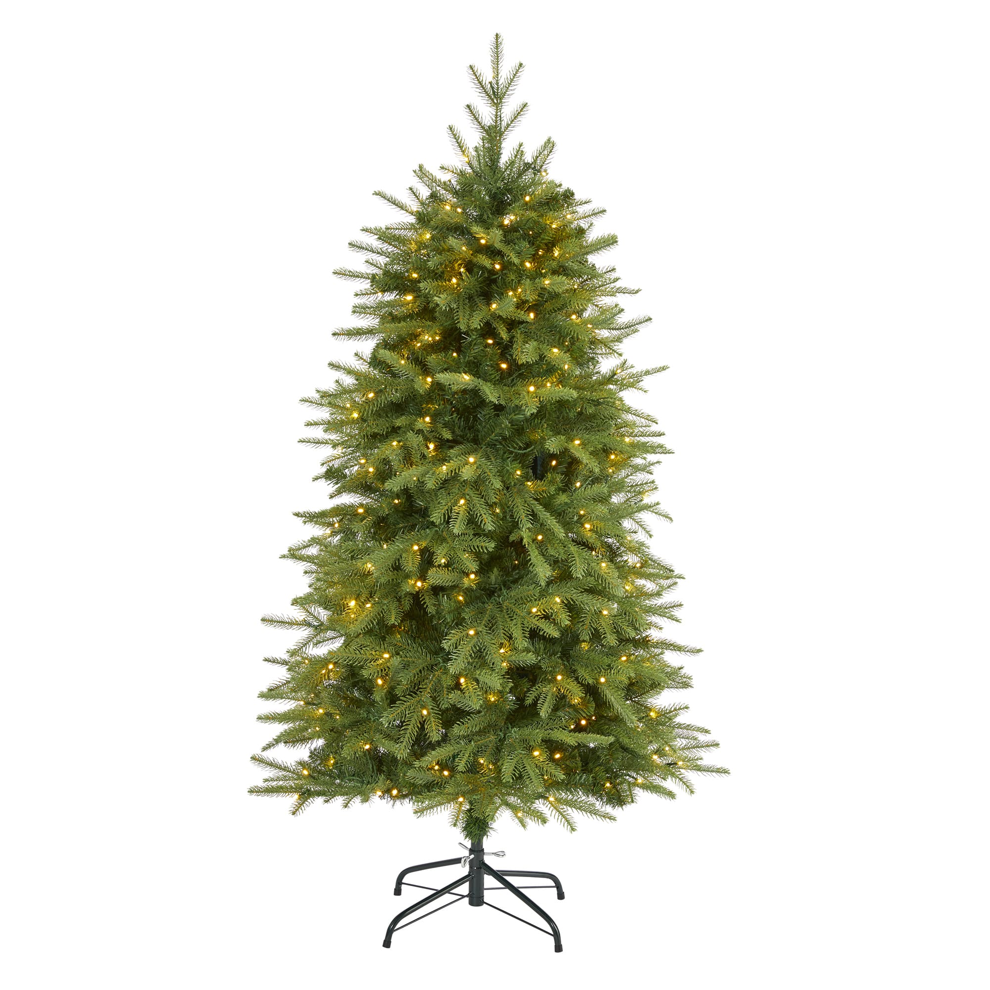 5ft. Pre-Lit Vancouver Fir Natural Look Artificial Christmas Tree with ...