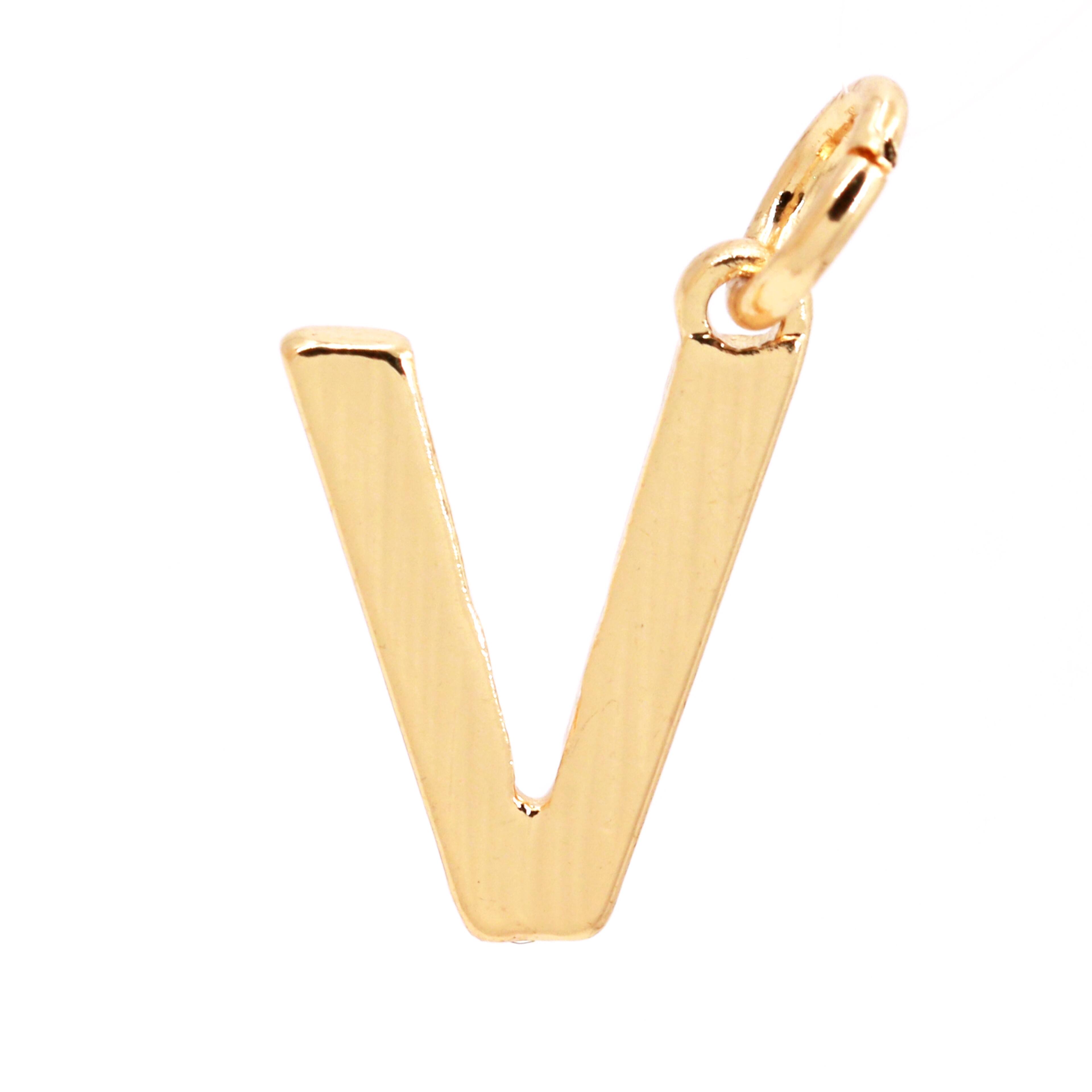14K Gold Plated Letter Charm by Bead Landing&#x2122;