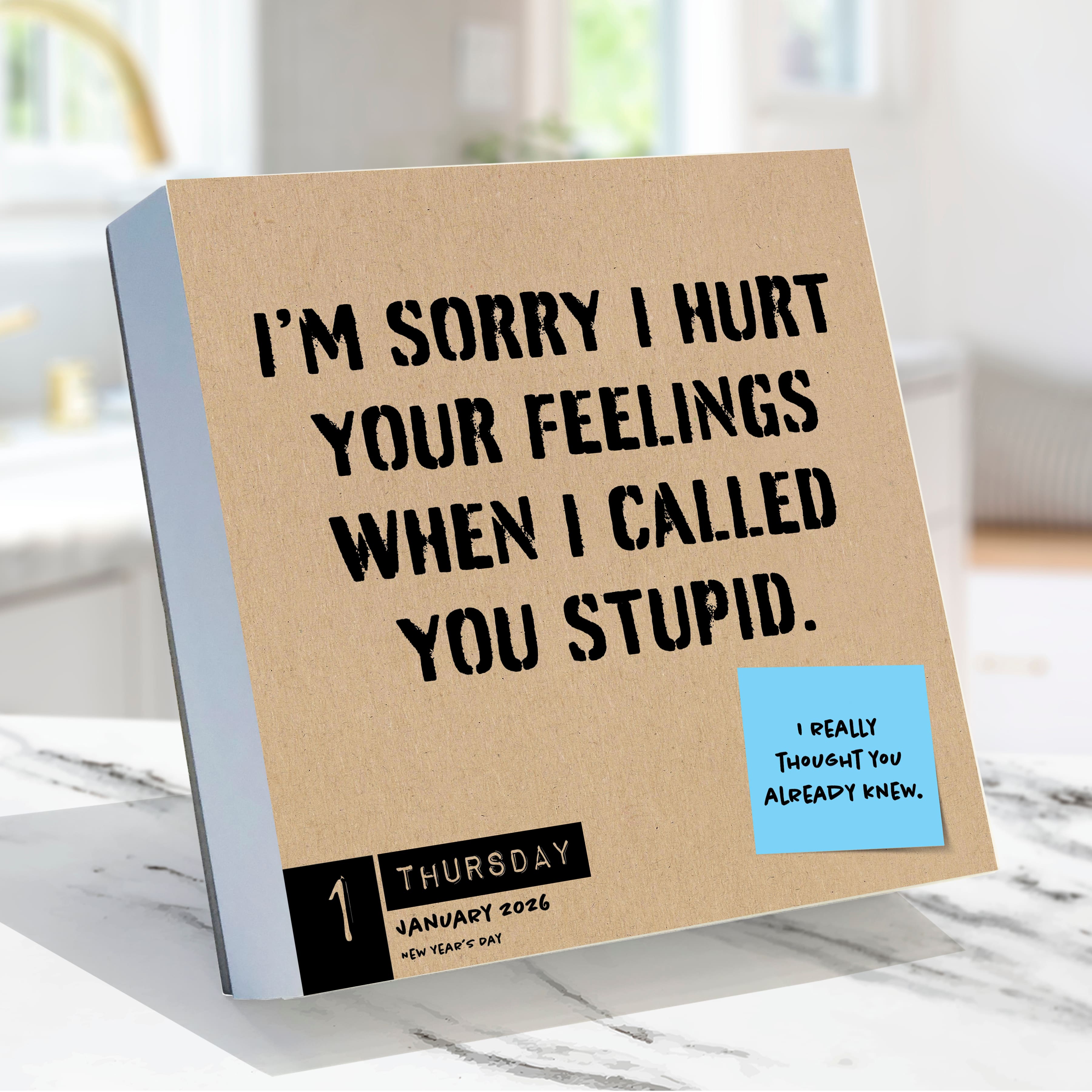 2026 Anti Affirmations/Daily Sarcasm Daily Desktop Calendar