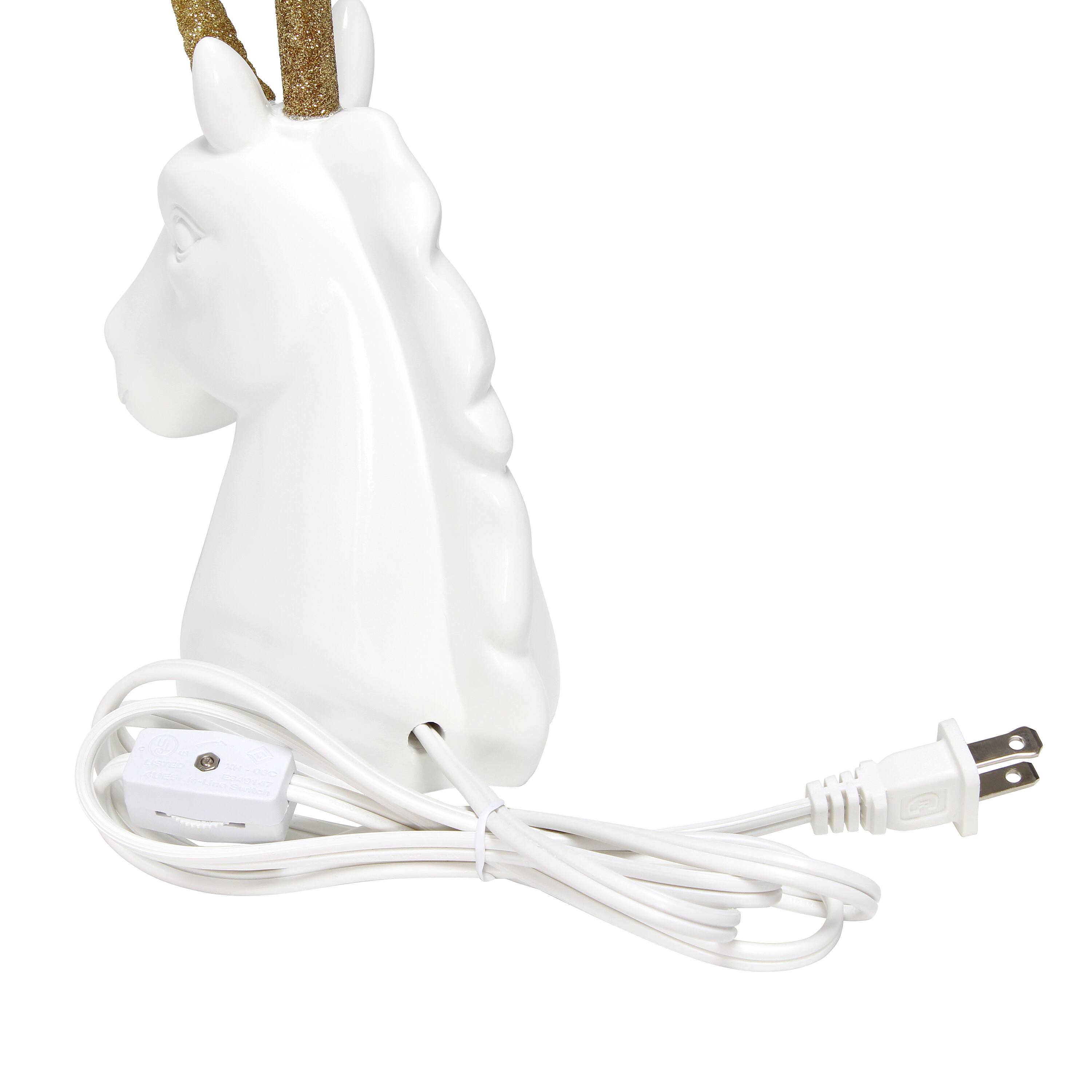 Simple Designs 15.5&#x22; Unicorn Table Lamp