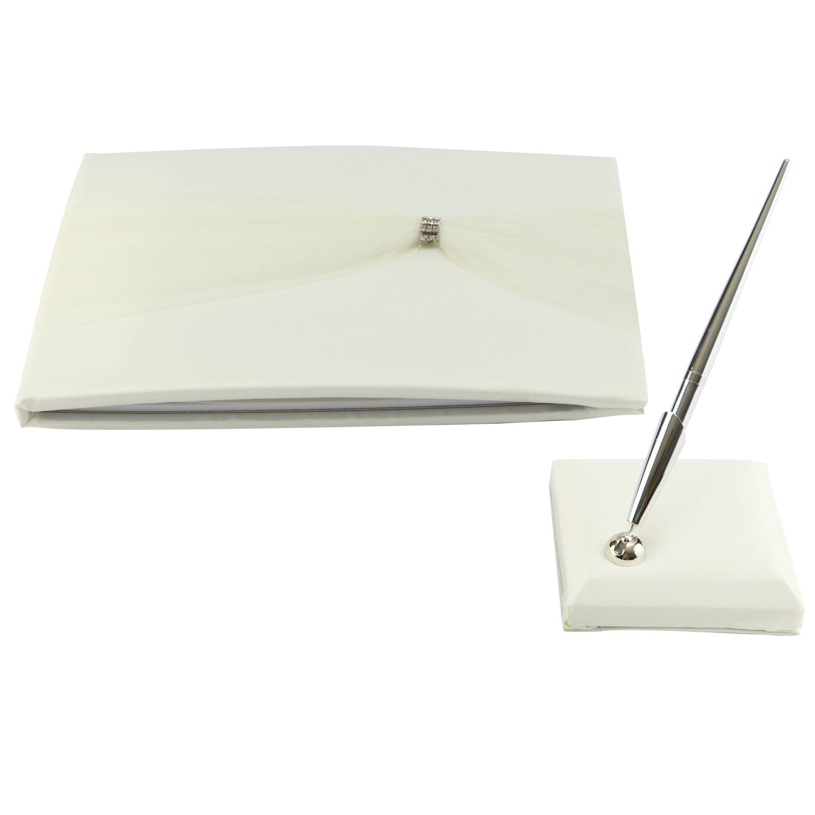 Wedding/Engagement Registry Office Signing Diamond Crystal Cut Pen/Guest Book 