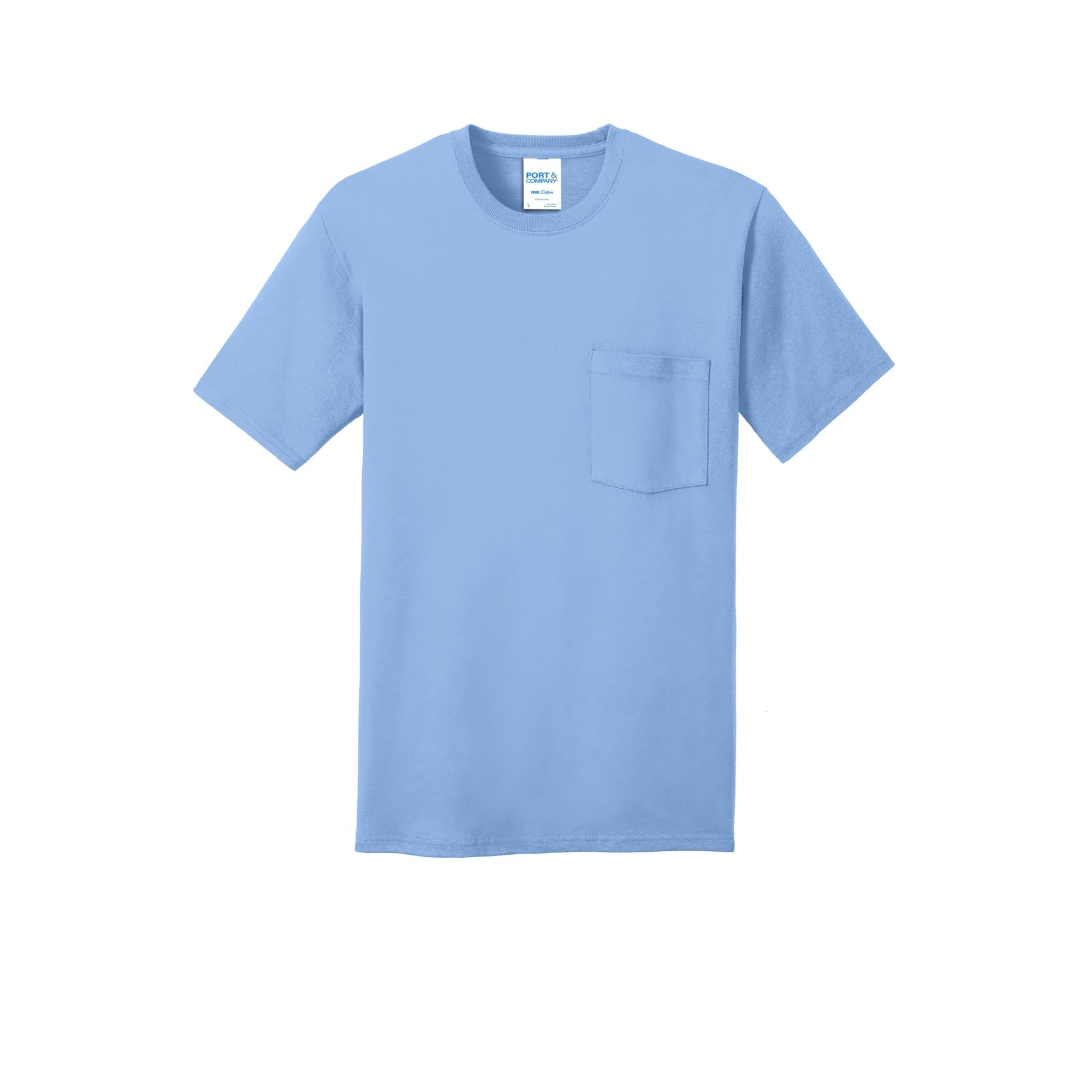 Port & Company® Core Cotton Pocket Adult T-Shirt
