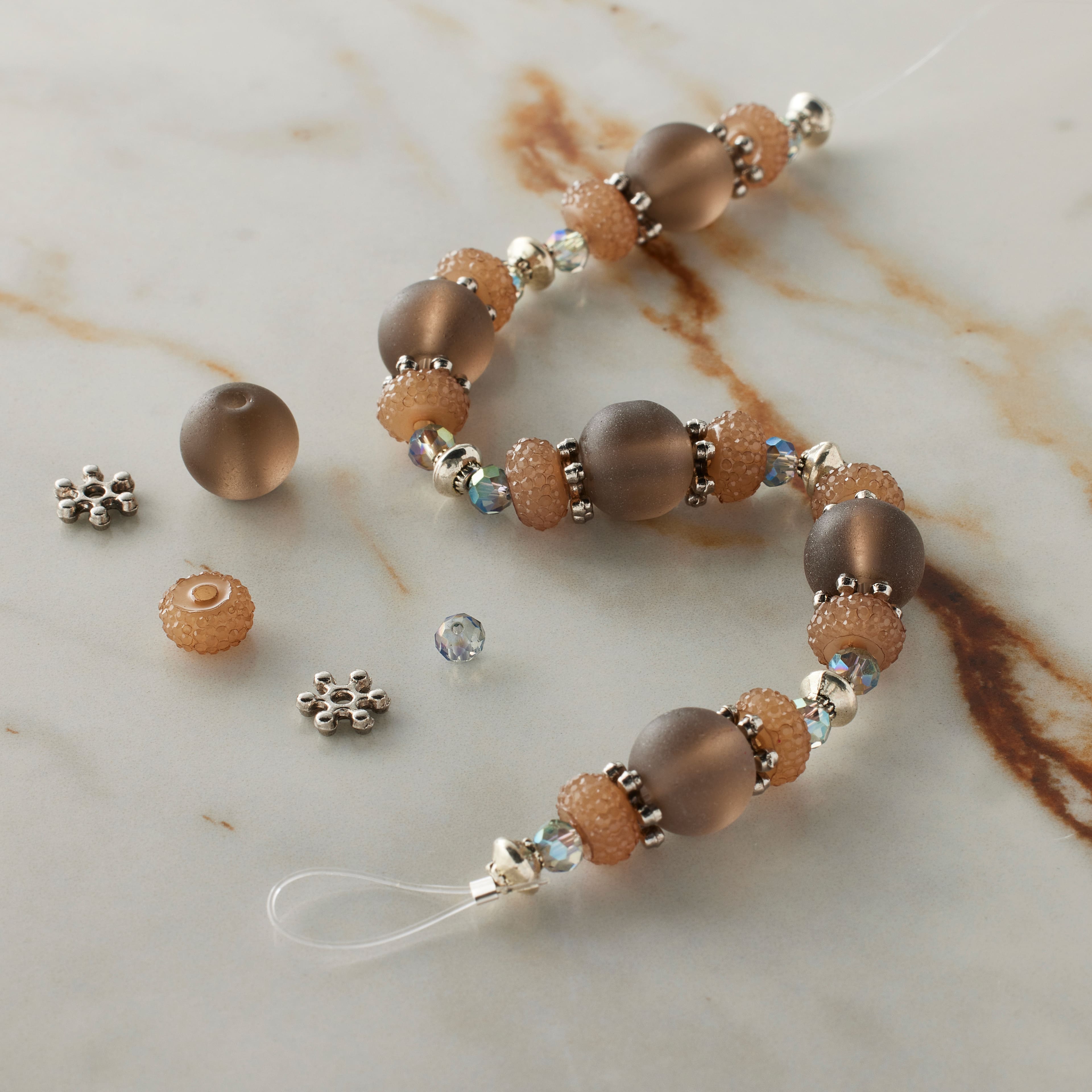 Gray &#x26; Aurora Borealis Glass, Resin &#x26; Metal Bead Mix by Bead Landing&#x2122;