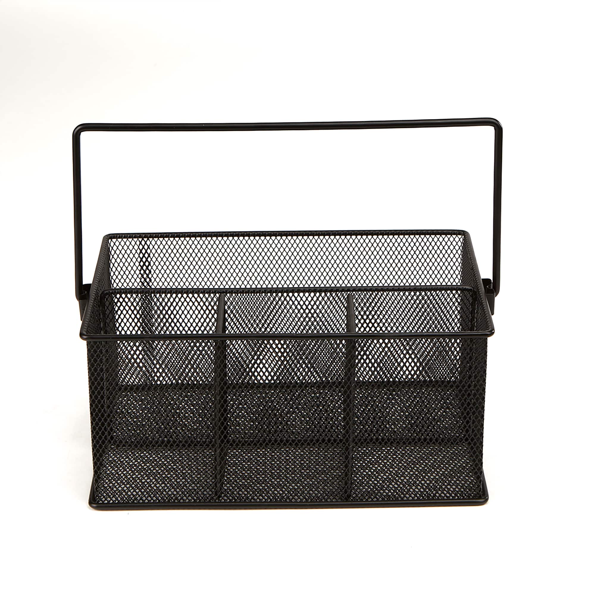 Mind Reader Black Mesh Storage Basket Organizer
